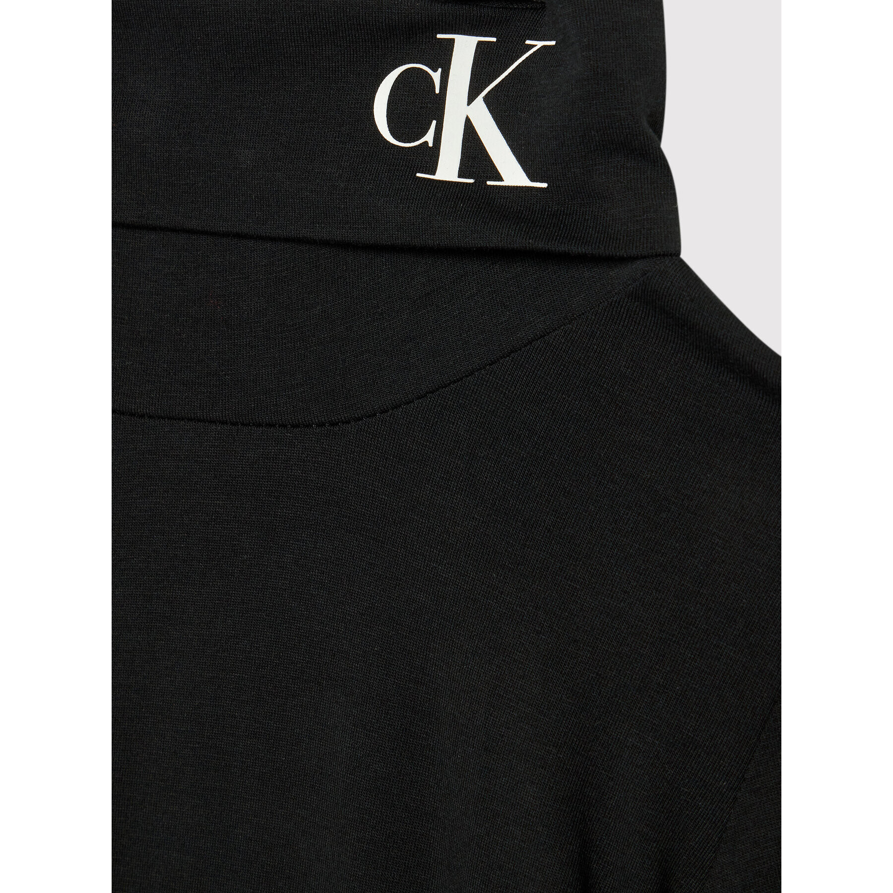 Calvin Klein Jeans Bluză cu gât Monogram IG0IG01164 Negru Slim Fit - Pled.ro