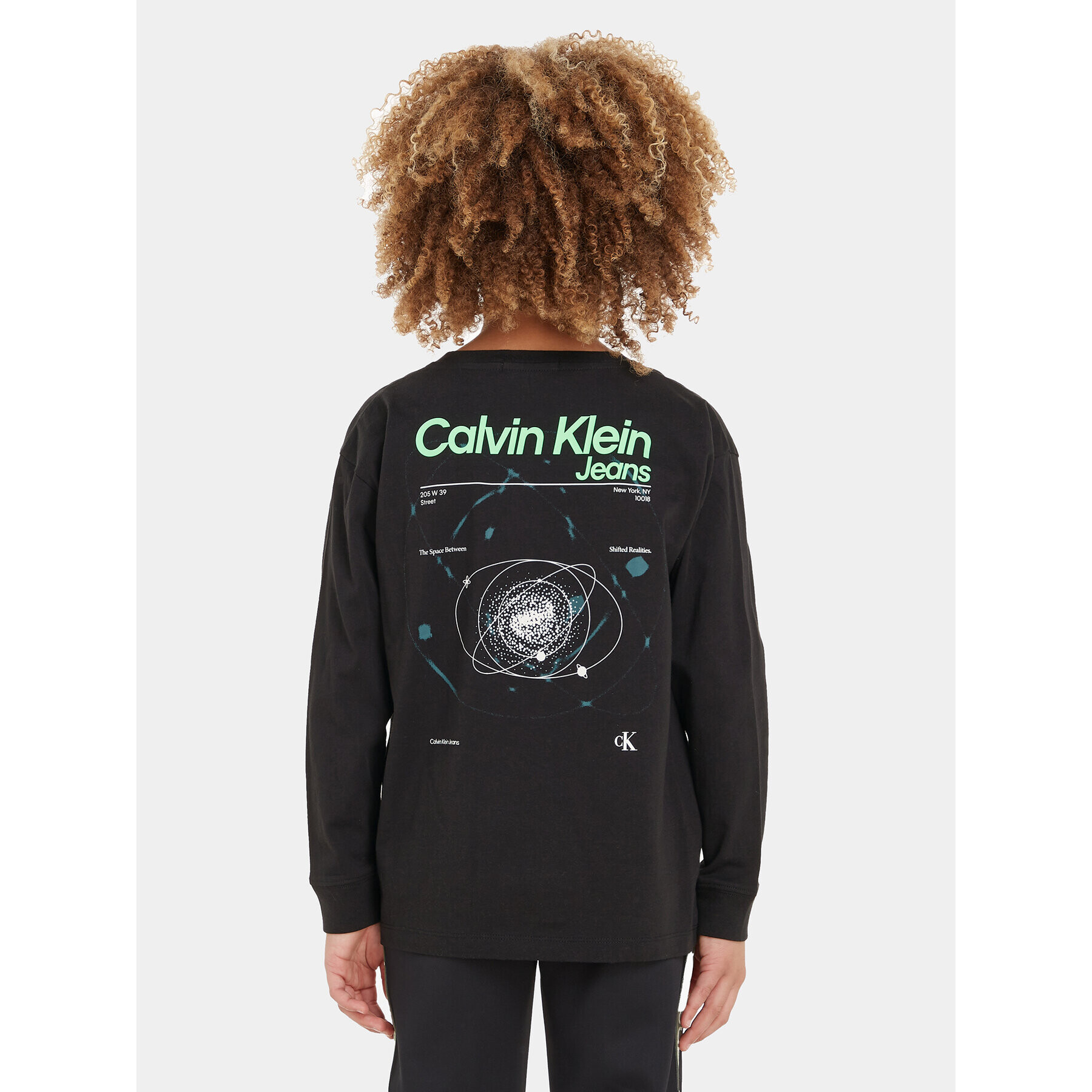 Calvin Klein Jeans Bluză Glow In The Dark IB0IB01897 Negru Regular Fit - Pled.ro