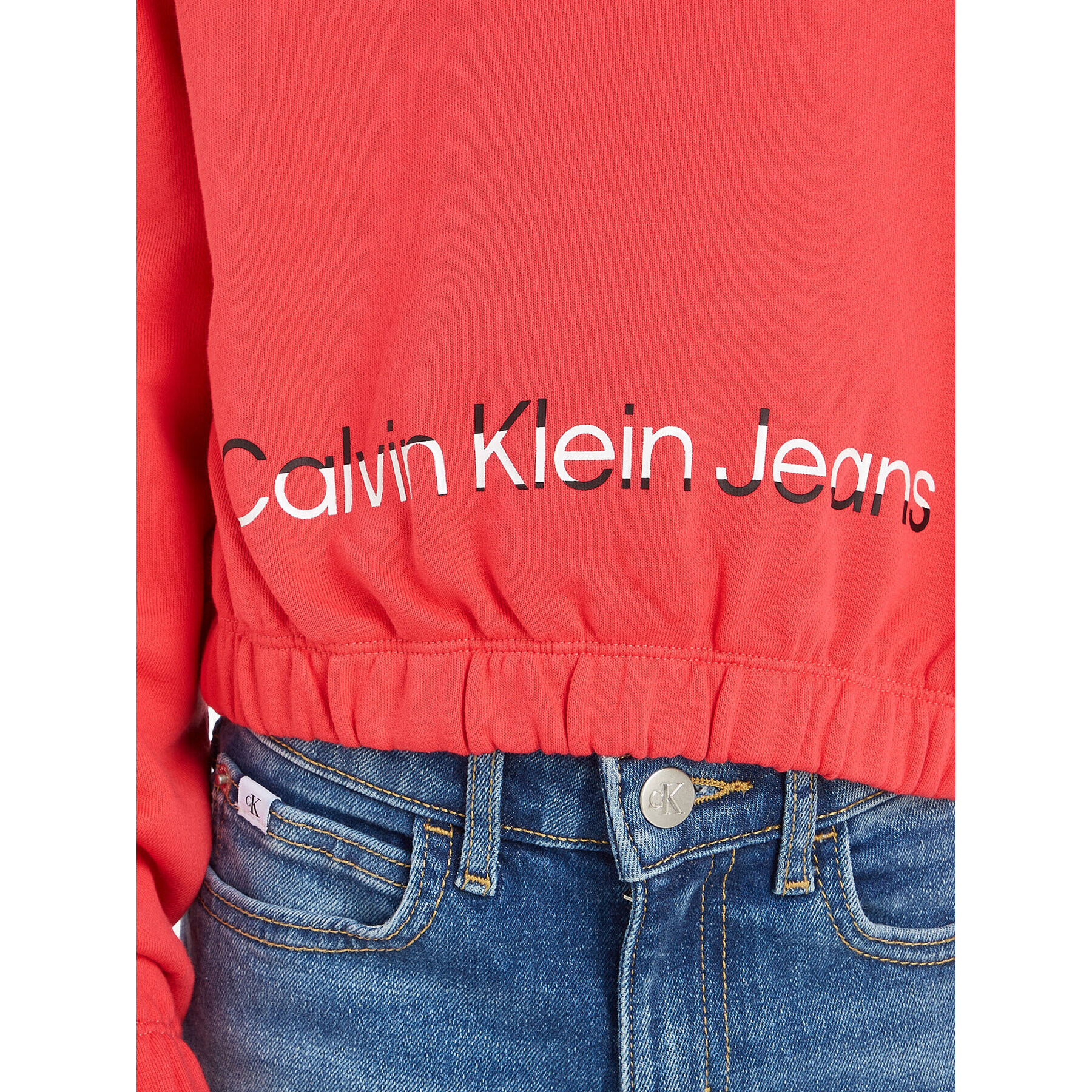 Calvin Klein Jeans Bluză Hero Logo IG0IG02025 Roz Relaxed Fit - Pled.ro