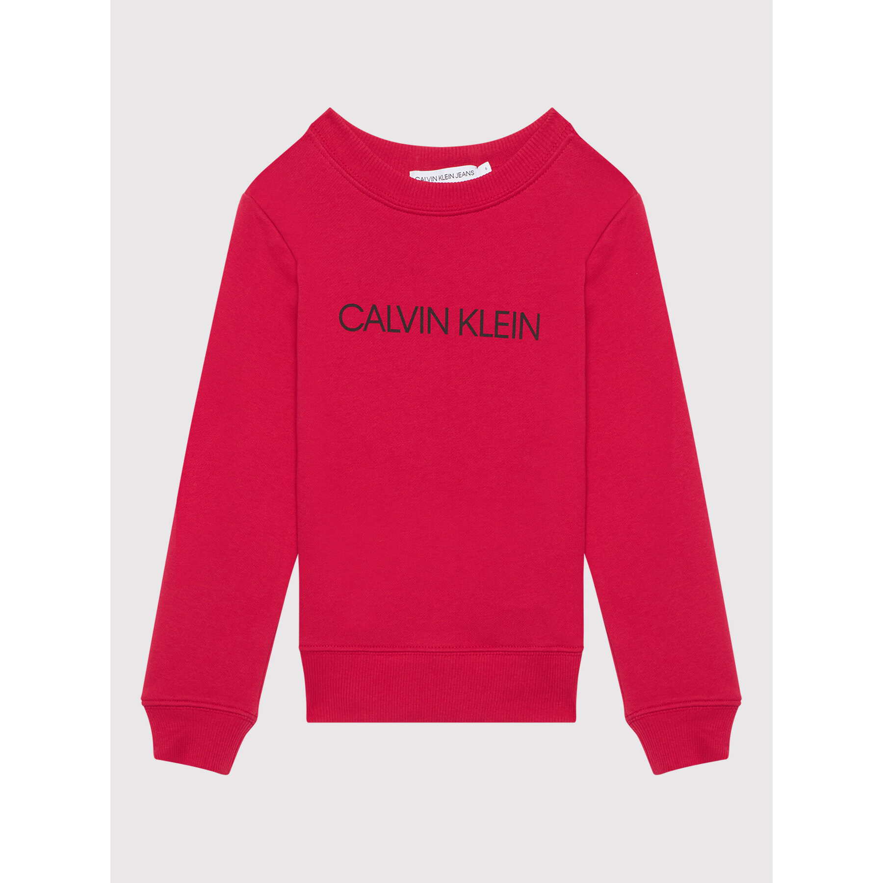 Calvin Klein Jeans Bluză Institutional Logo IU0IU00162 Roz Regular Fit - Pled.ro