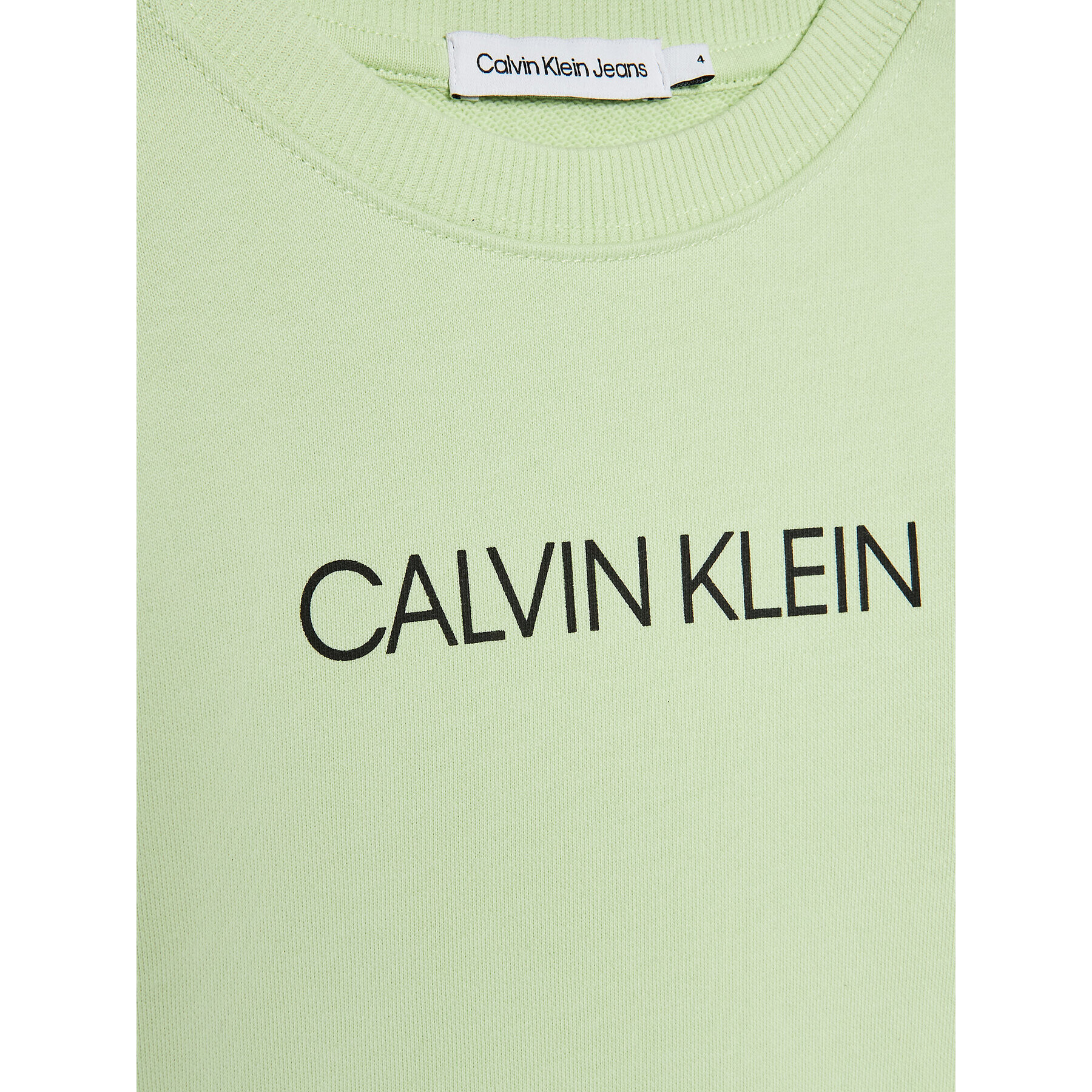 Calvin Klein Jeans Bluză Institutional Logo IU0IU00162 Verde Regular Fit - Pled.ro