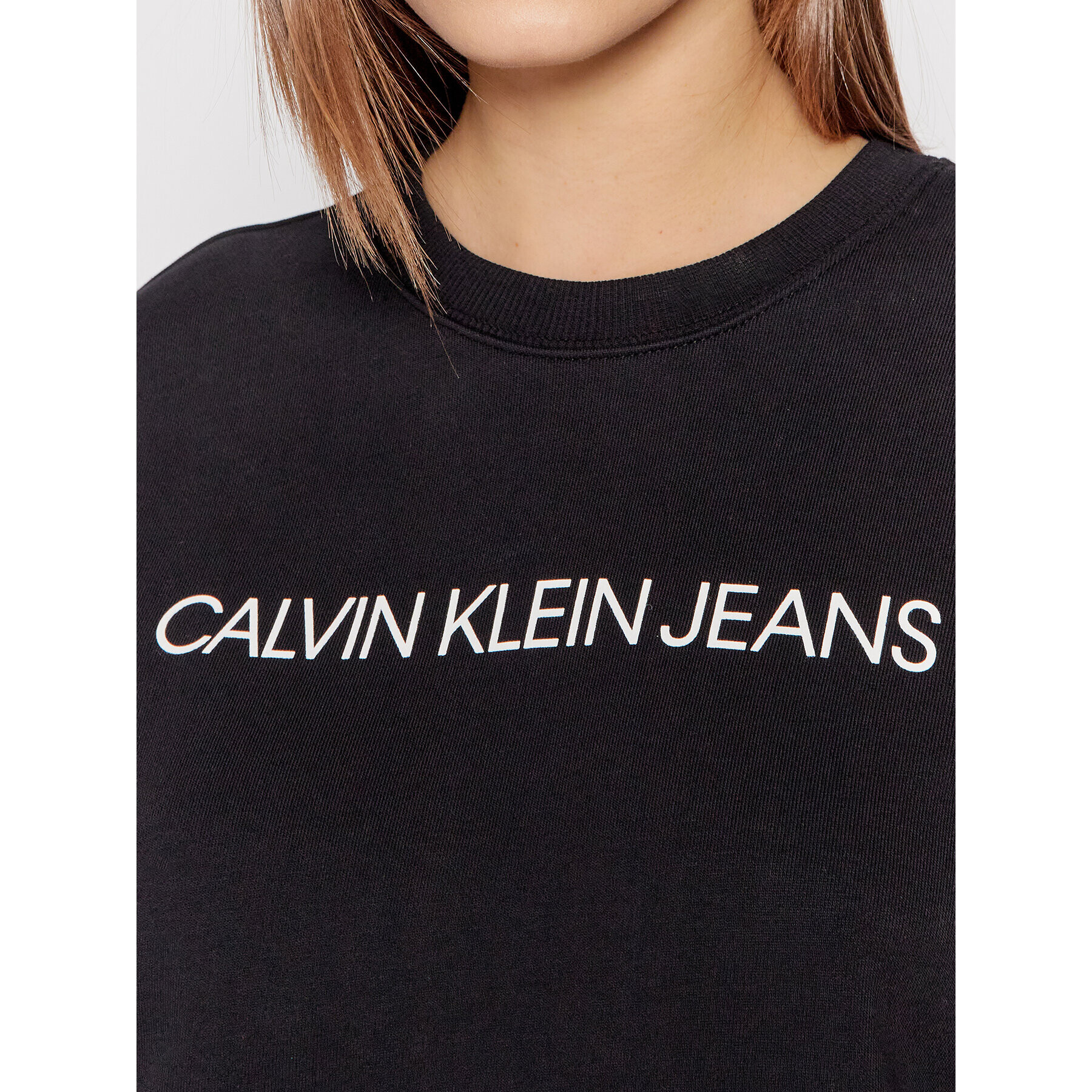 Calvin Klein Jeans Bluză J20J209761 Negru Regular Fit - Pled.ro