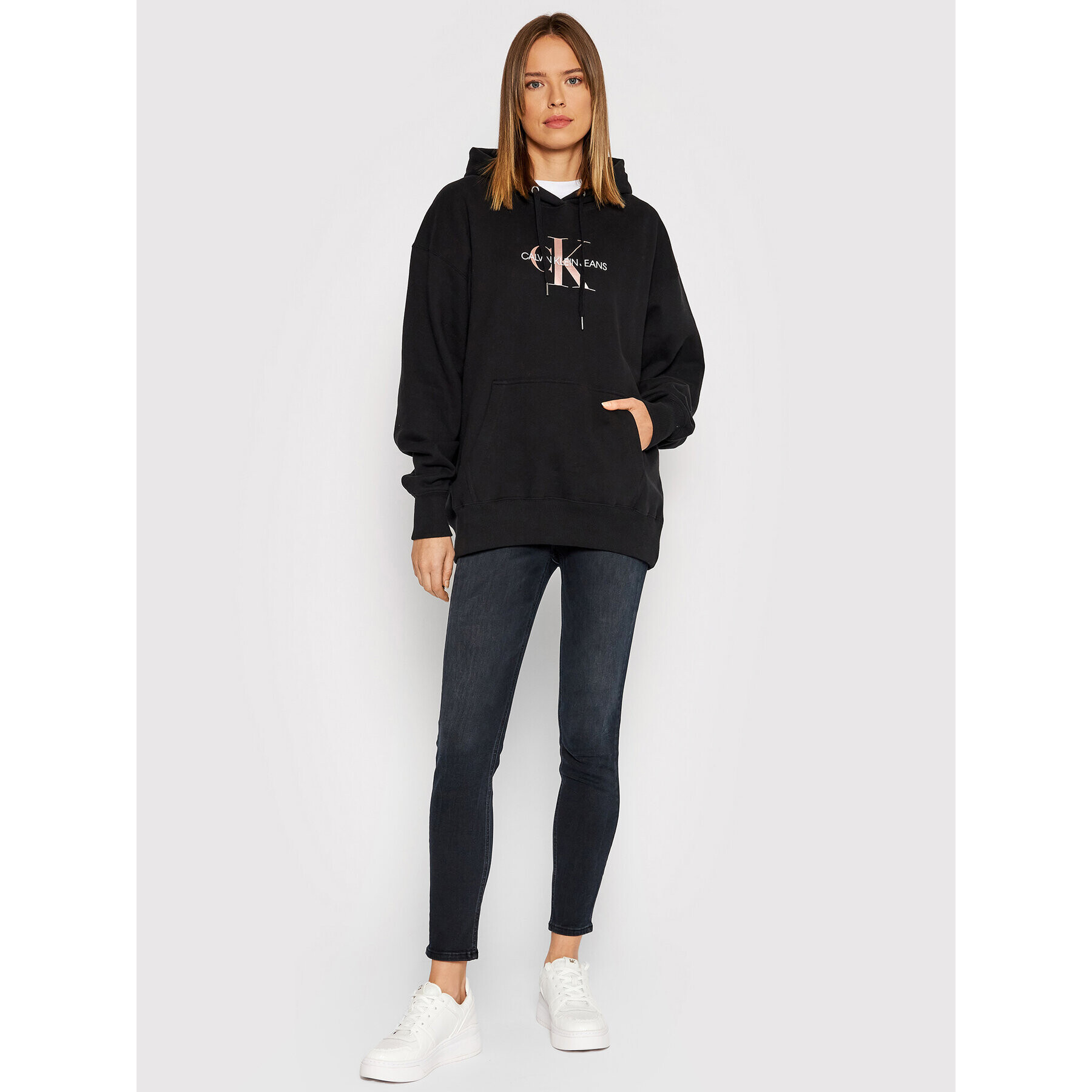 Calvin Klein Jeans Bluză J20J216957 Negru Oversize - Pled.ro