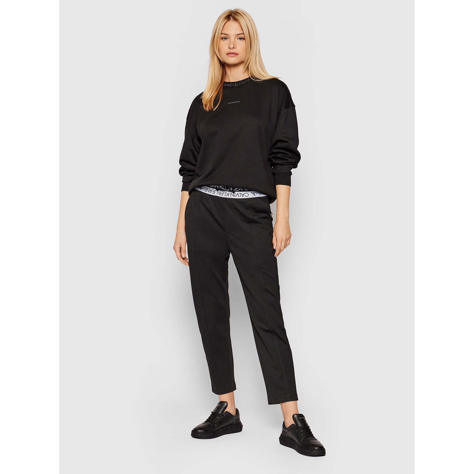 Calvin Klein Jeans Bluză J20J217146 Negru Regular Fit - Pled.ro