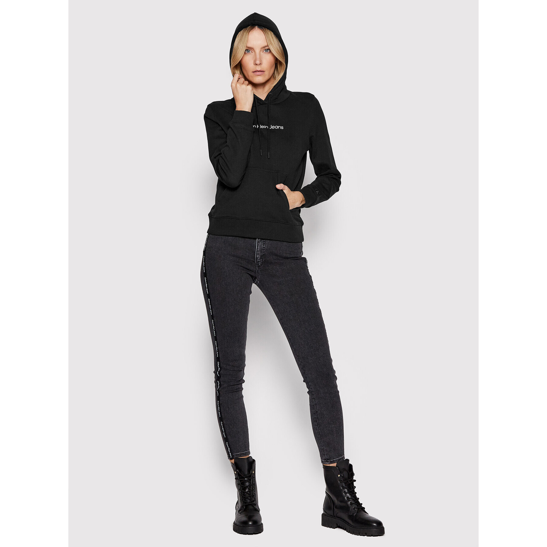 Calvin Klein Jeans Bluză J20J217744 Negru Regular Fit - Pled.ro