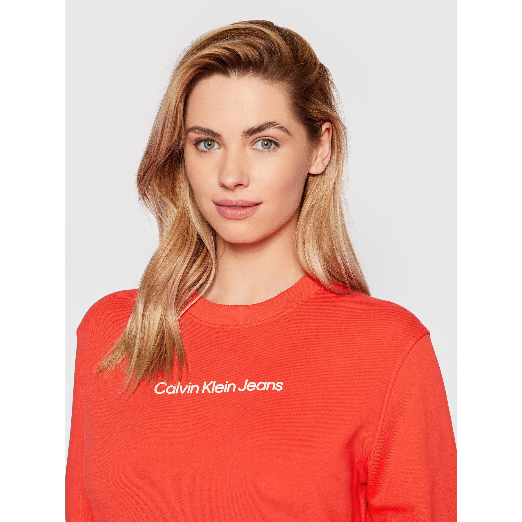 Calvin Klein Jeans Bluză J20J218052 Roșu Regular Fit - Pled.ro