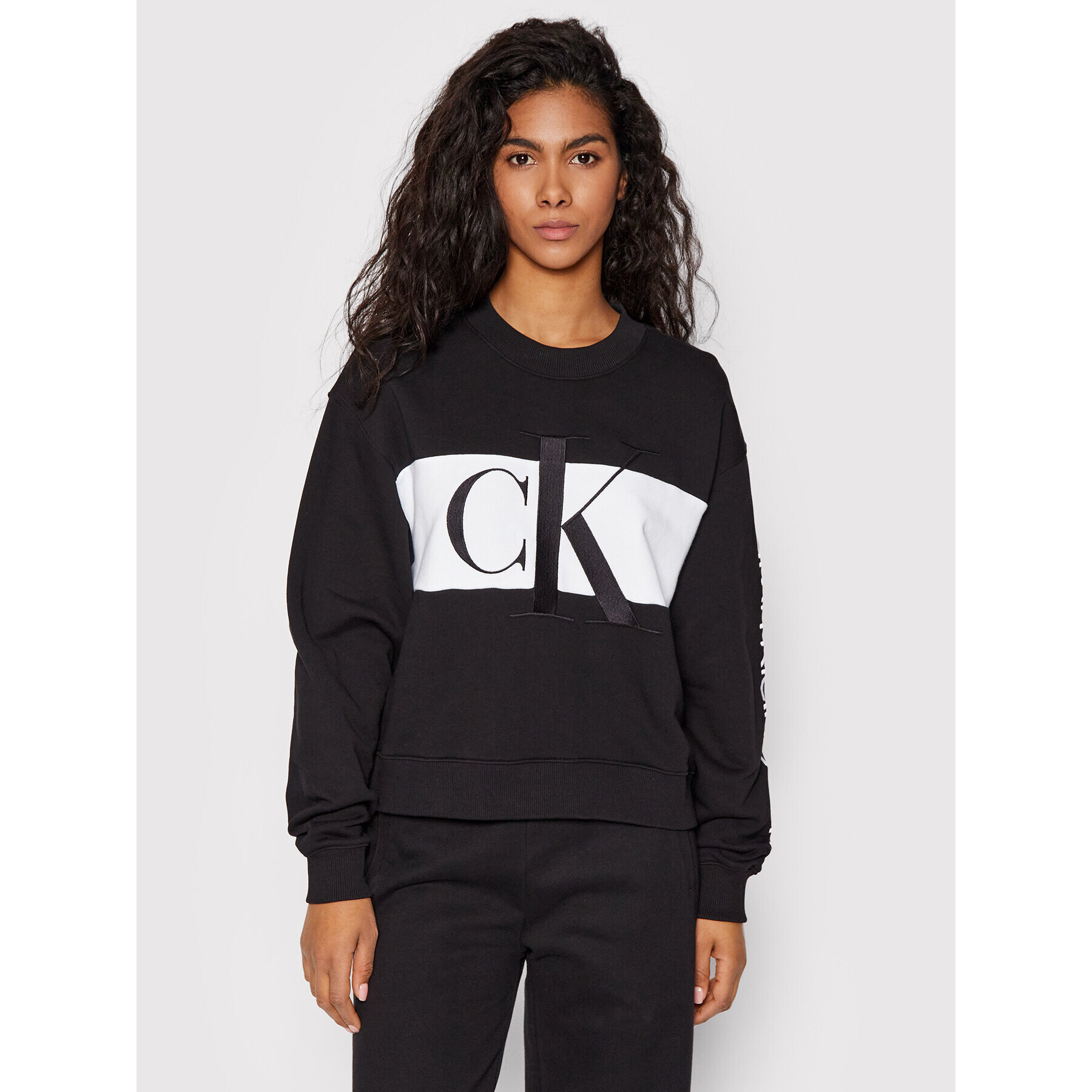 Calvin Klein Jeans Bluză J20J218169 Negru Relaxed Fit - Pled.ro