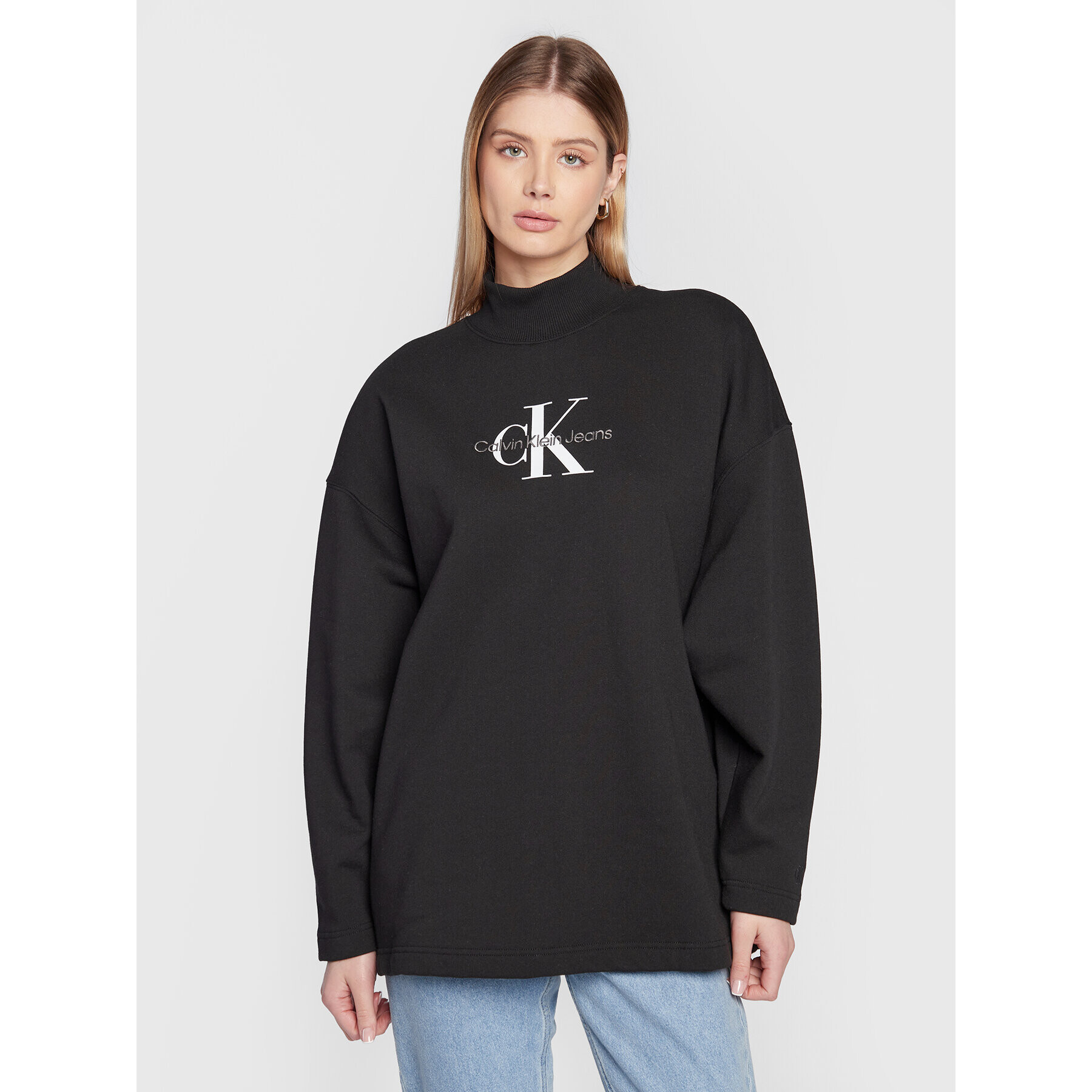 Calvin Klein Jeans Bluză J20J220431 Negru Oversize - Pled.ro