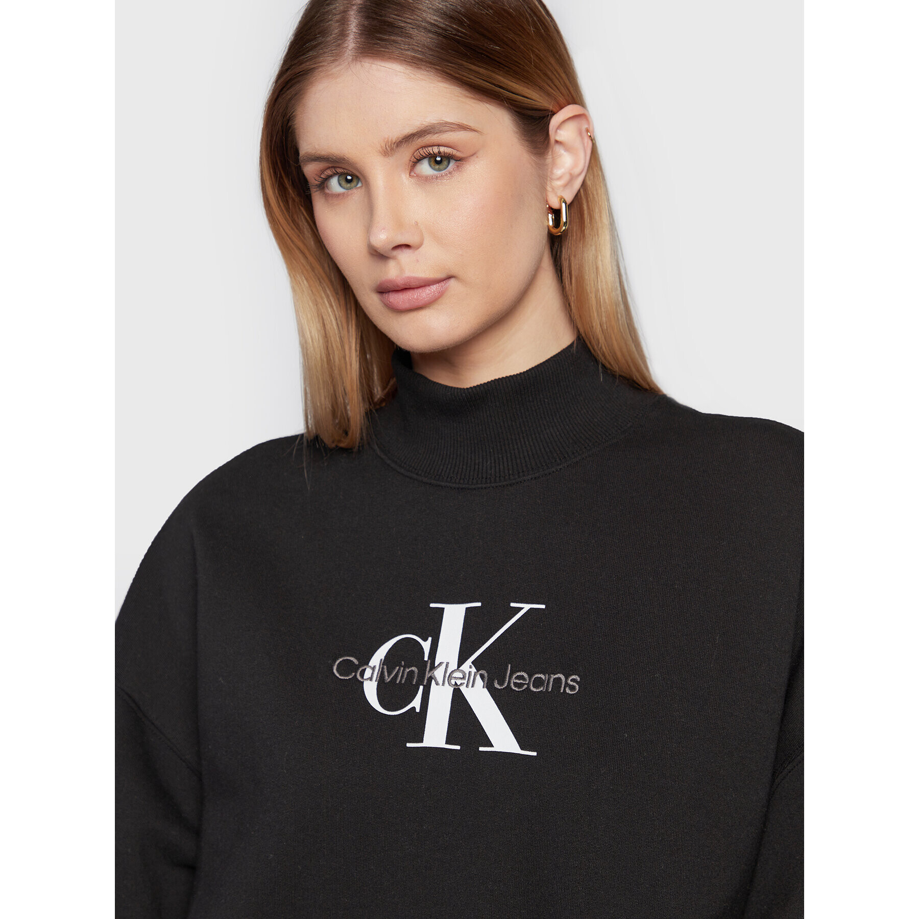 Calvin Klein Jeans Bluză J20J220431 Negru Oversize - Pled.ro