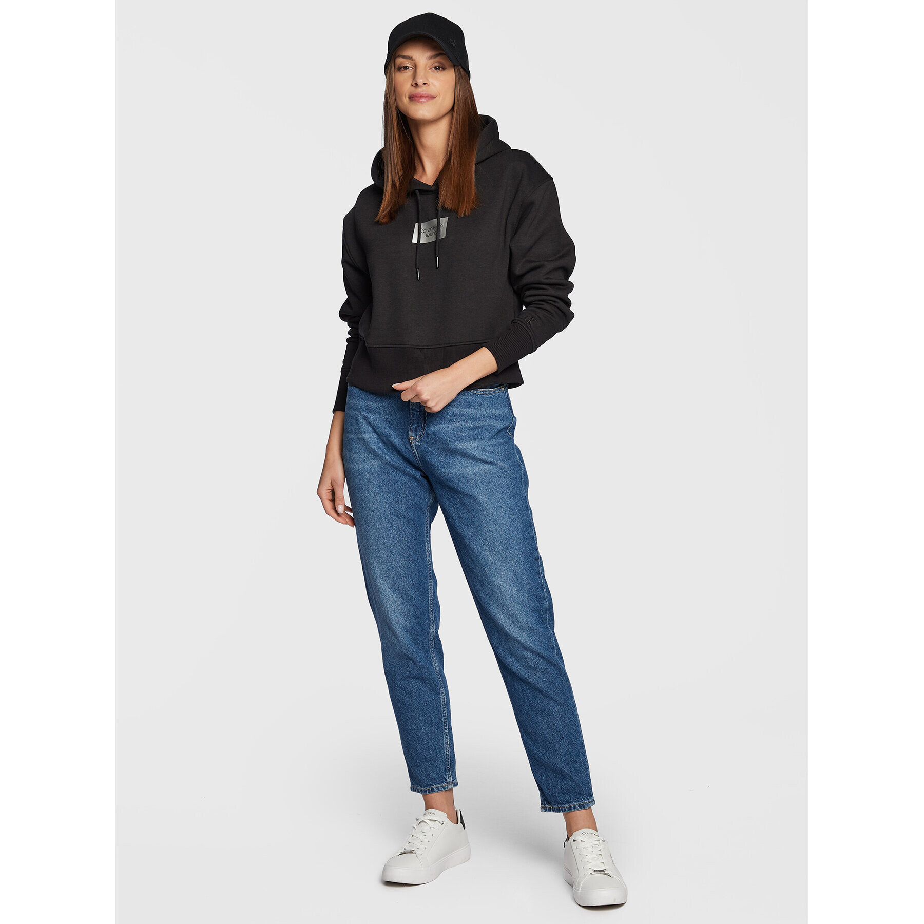 Calvin Klein Jeans Bluză J20J220561 Negru Regular Fit - Pled.ro