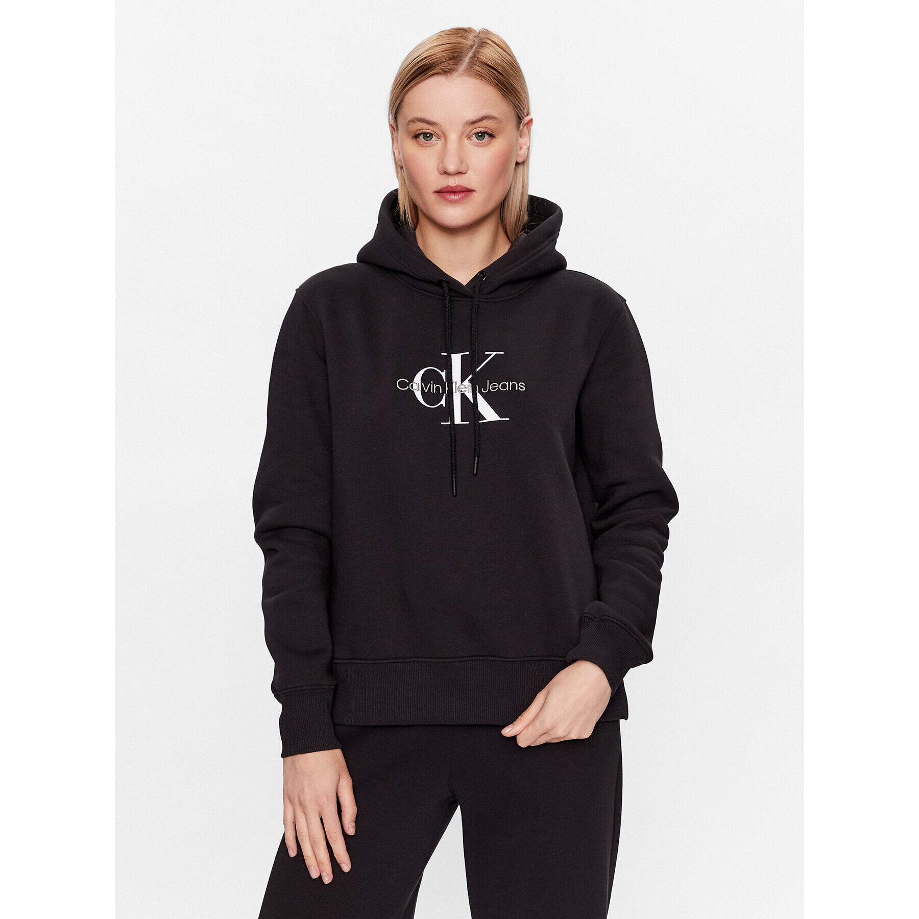 Calvin Klein Jeans Bluză J20J221335 Negru Regular Fit - Pled.ro