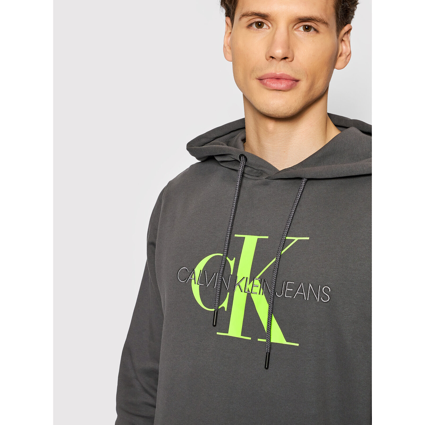 Calvin Klein Jeans Bluză J30J314557 Gri Regular Fit - Pled.ro