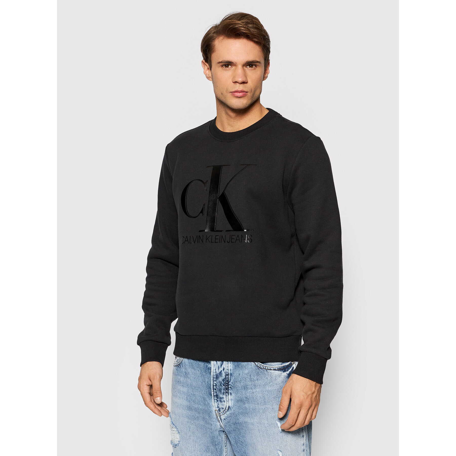 Calvin Klein Jeans Bluză J30J318177 Negru Regular Fit - Pled.ro