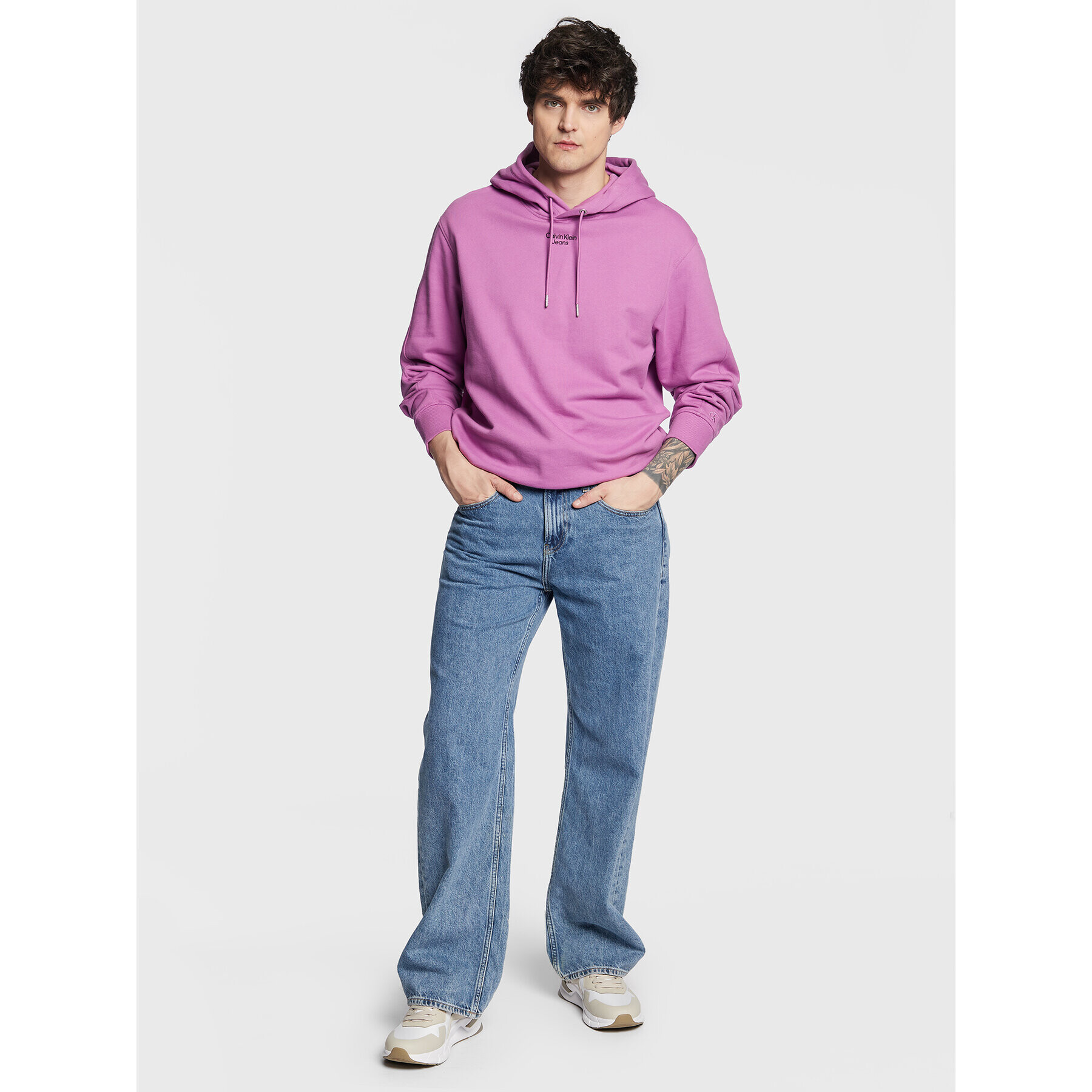 Calvin Klein Jeans Bluză J30J320604 Violet Regular Fit - Pled.ro