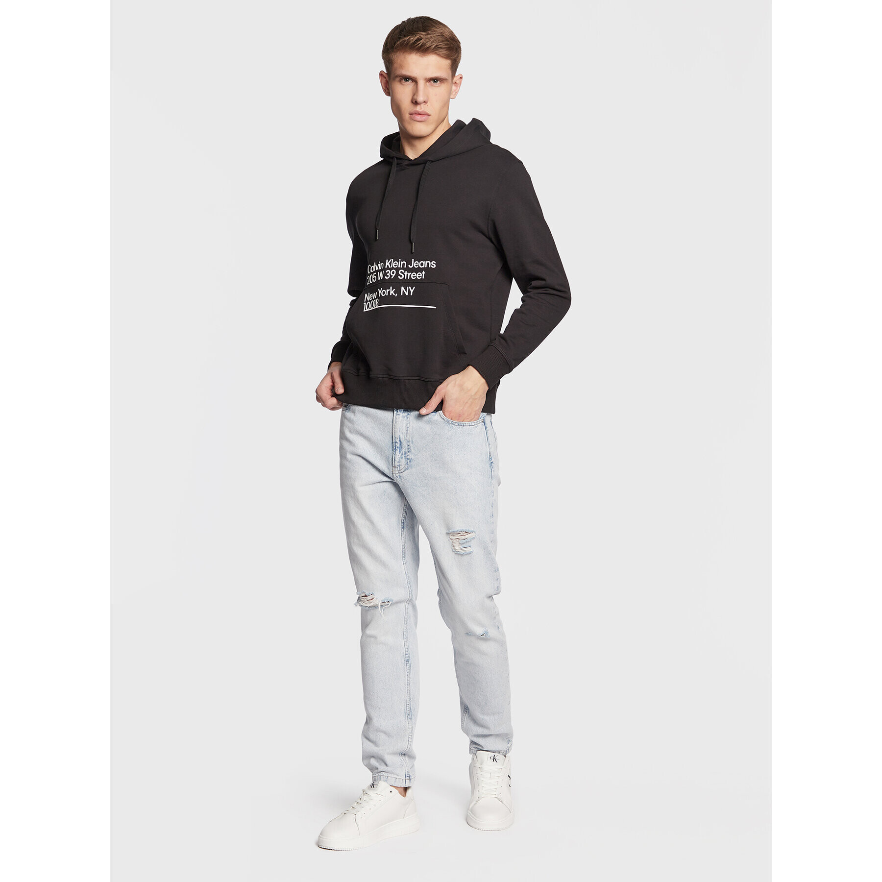 Calvin Klein Jeans Bluză J30J322519 Negru Regular Fit - Pled.ro