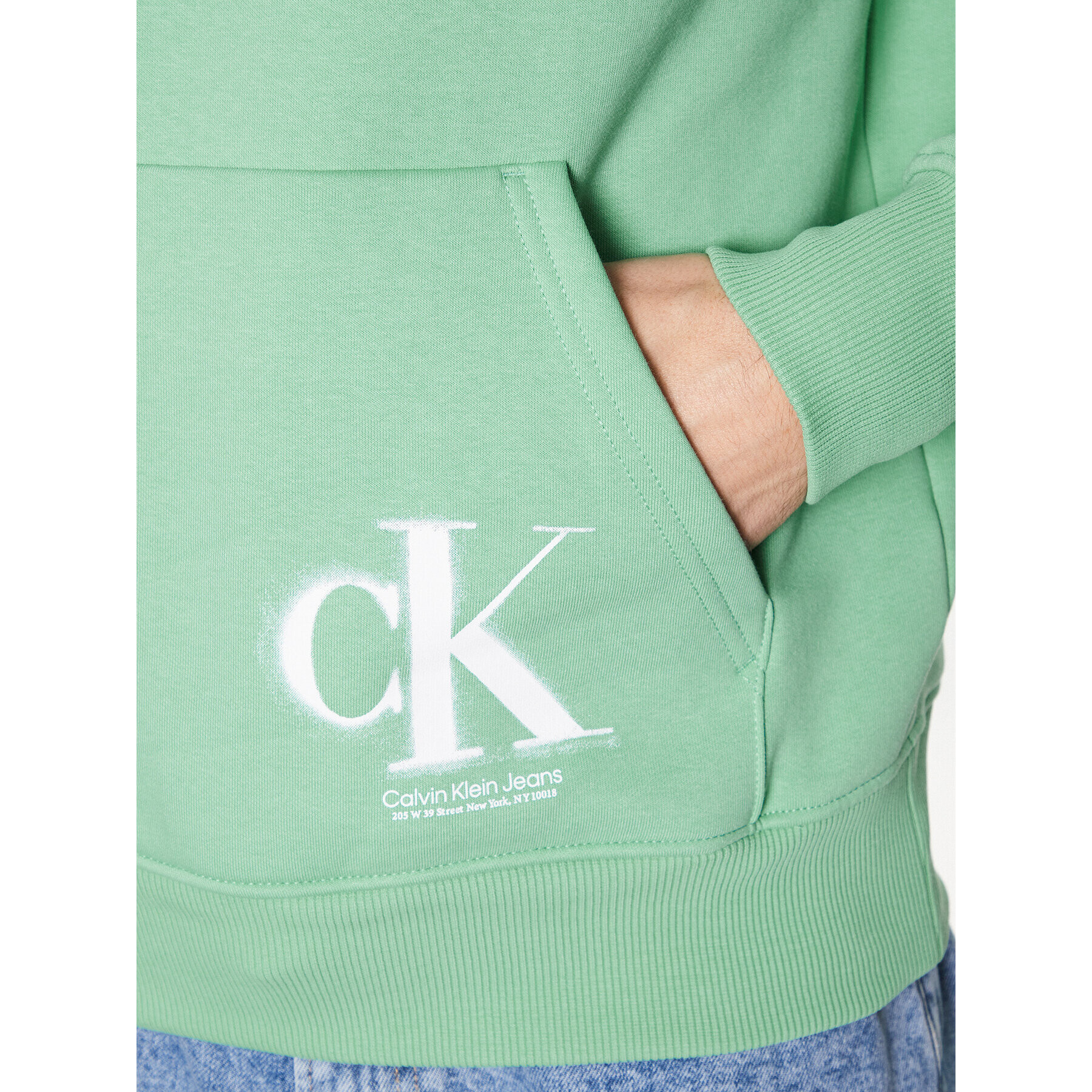 Calvin Klein Jeans Bluză J30J323293 Verde Regular Fit - Pled.ro