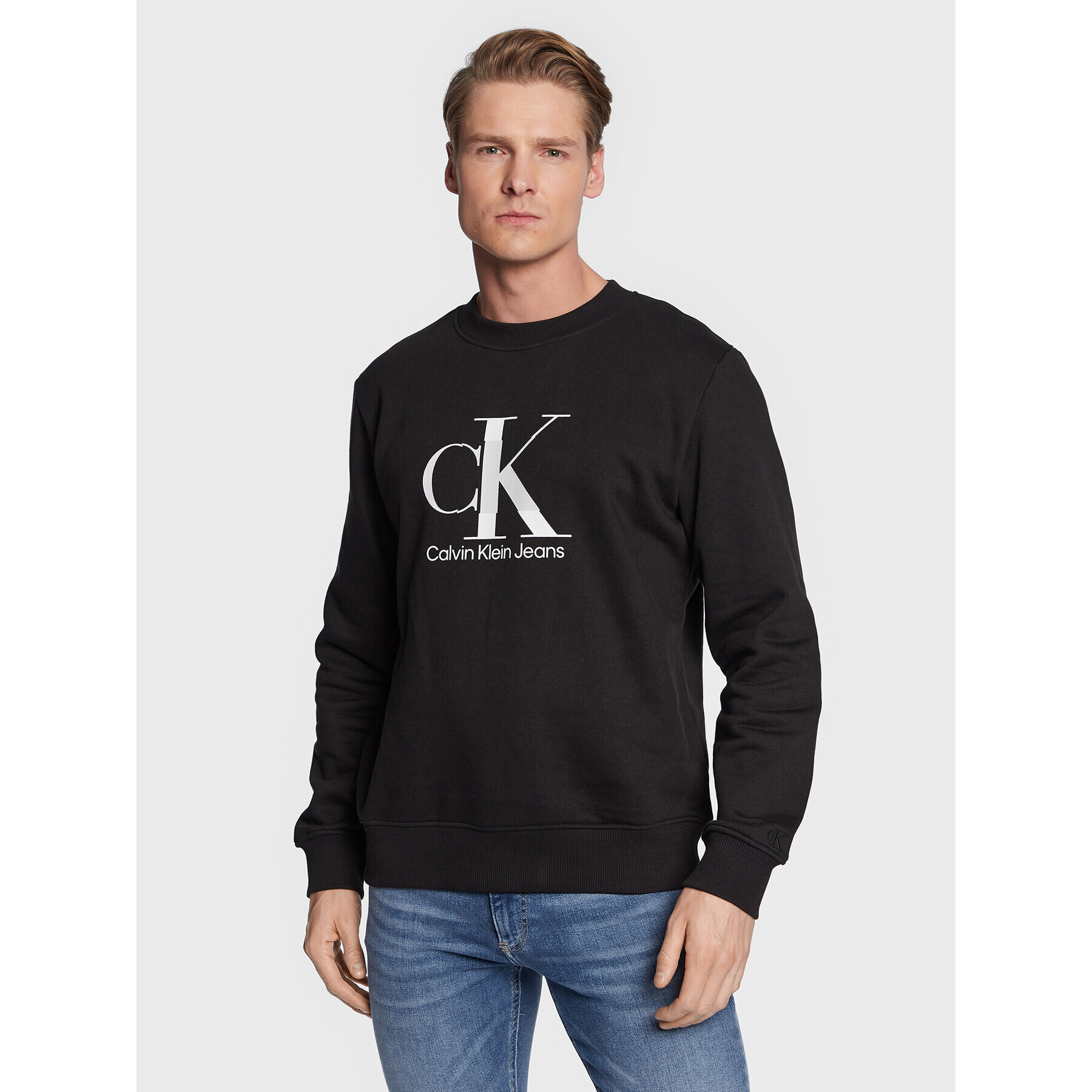 Calvin Klein Jeans Bluză J30J323298 Negru Regular Fit - Pled.ro