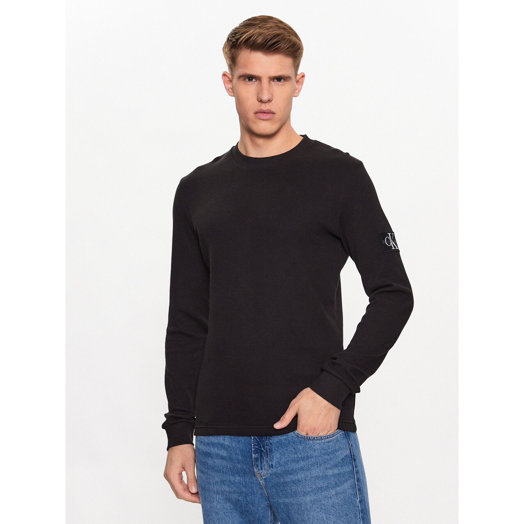 Calvin Klein Jeans Bluză J30J323485 Negru Regular Fit - Pled.ro