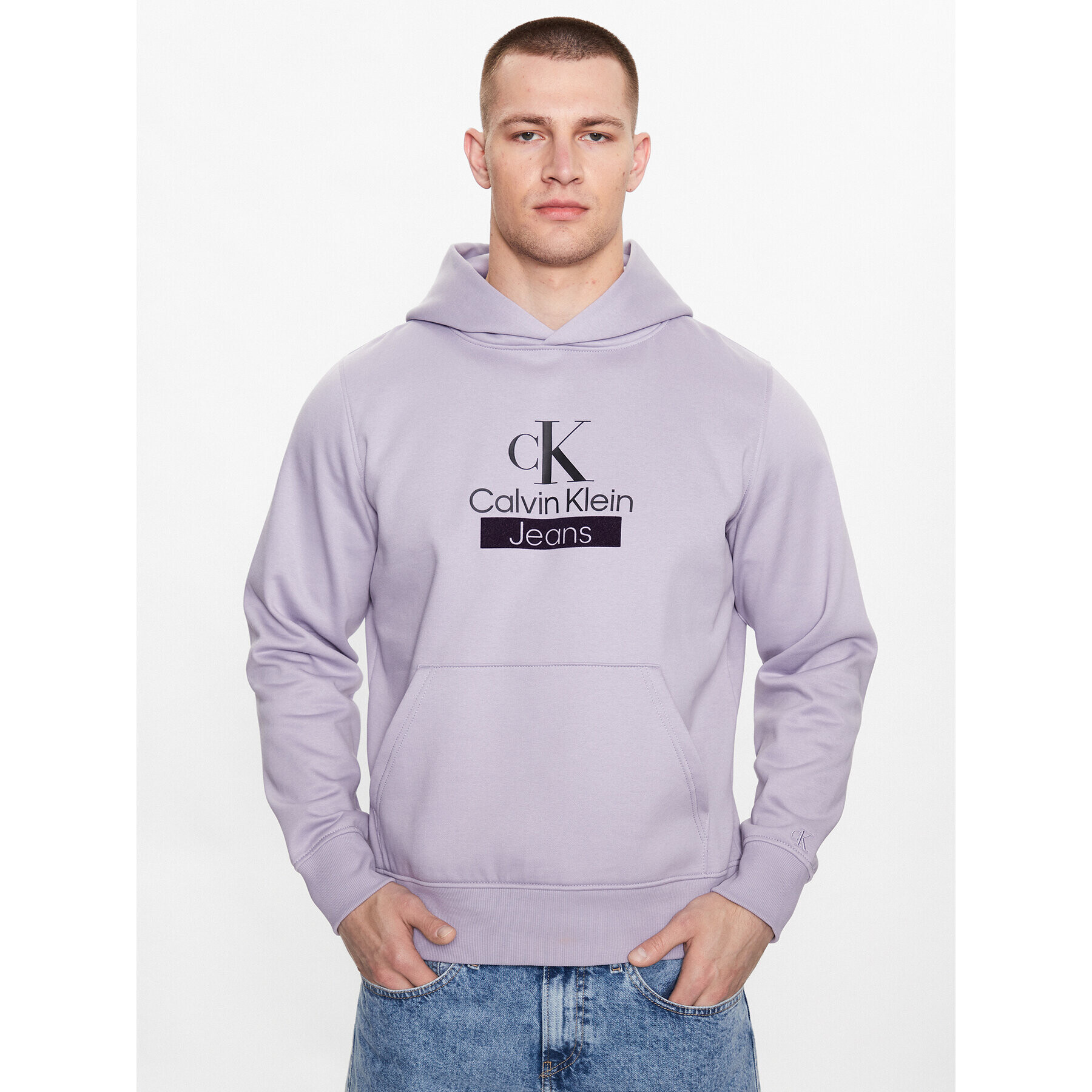 Calvin Klein Jeans Bluză J30J323762 Violet Regular Fit - Pled.ro