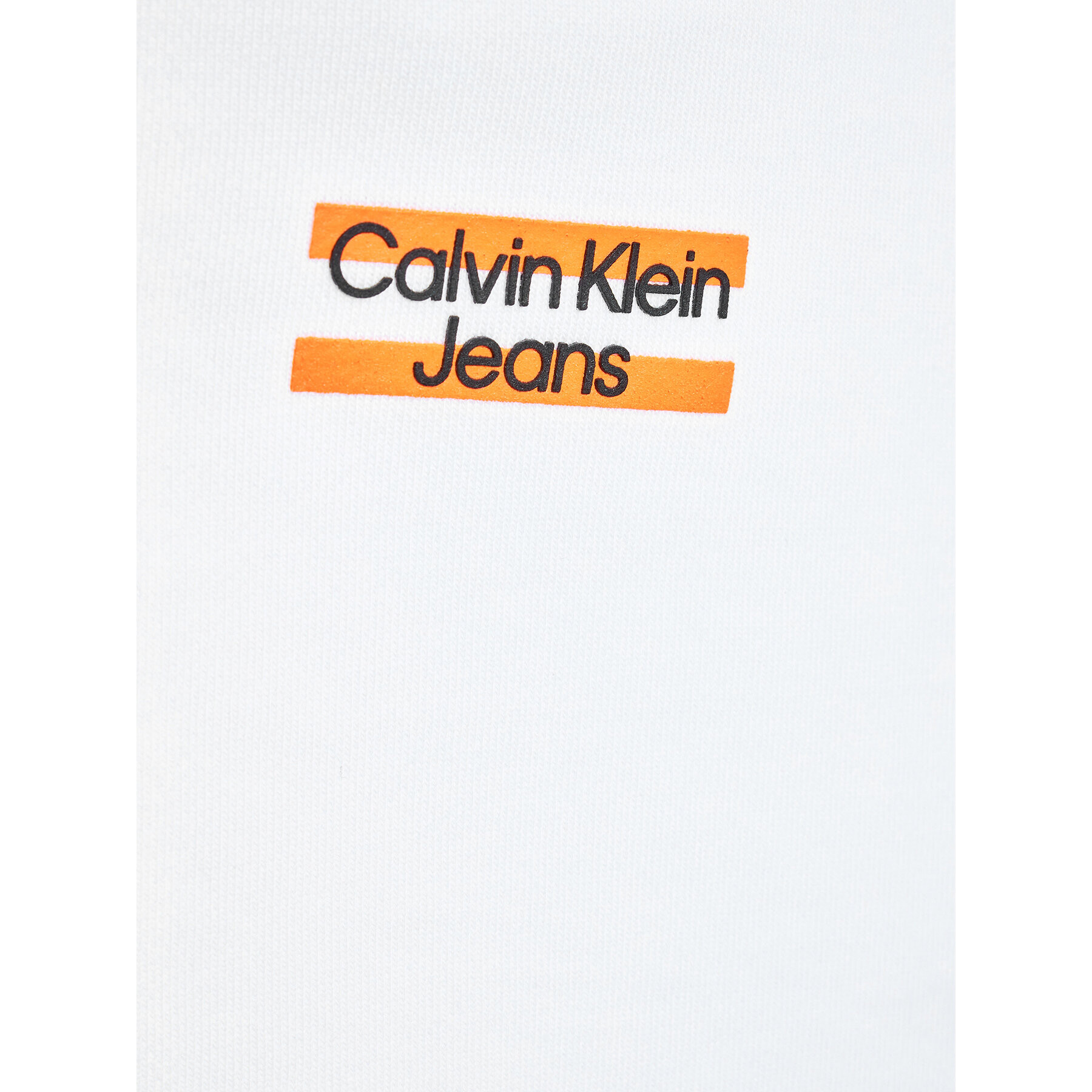 Calvin Klein Jeans Bluză Mini Block Logo IB0IB01628 Alb Regular Fit - Pled.ro