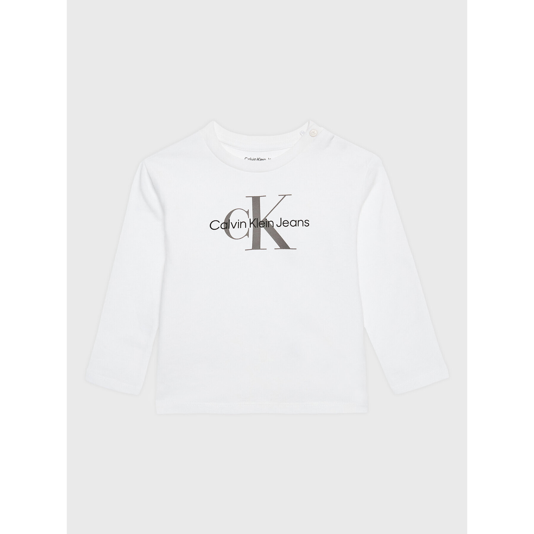 Calvin Klein Jeans Bluză Monogram IN0IN00005 Alb Regular Fit - Pled.ro