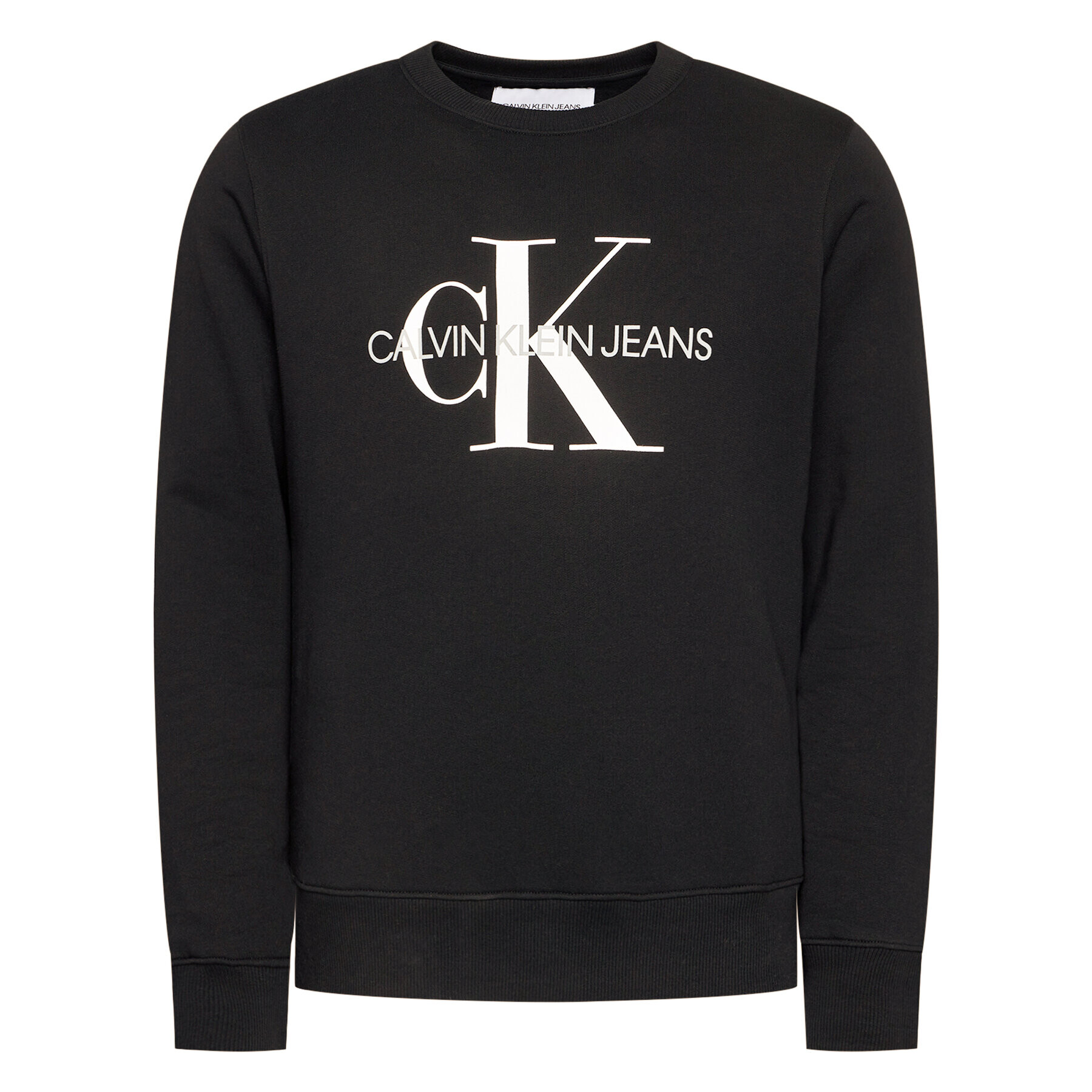 Calvin Klein Jeans Bluză Monogram Logo J30J314313 Negru Regular Fit - Pled.ro