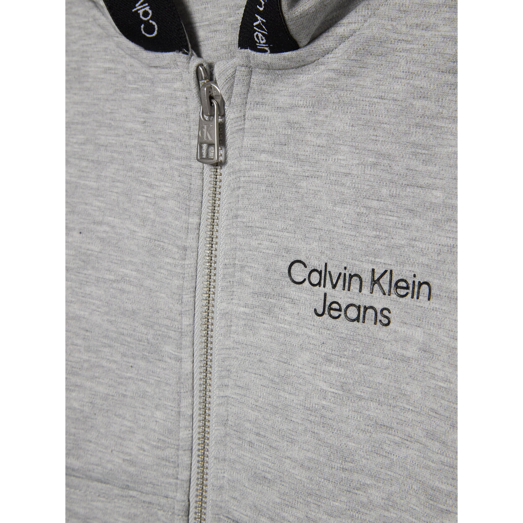 Calvin Klein Jeans Bluză Punto Logo IB0IB01169 Gri Regular Fit - Pled.ro