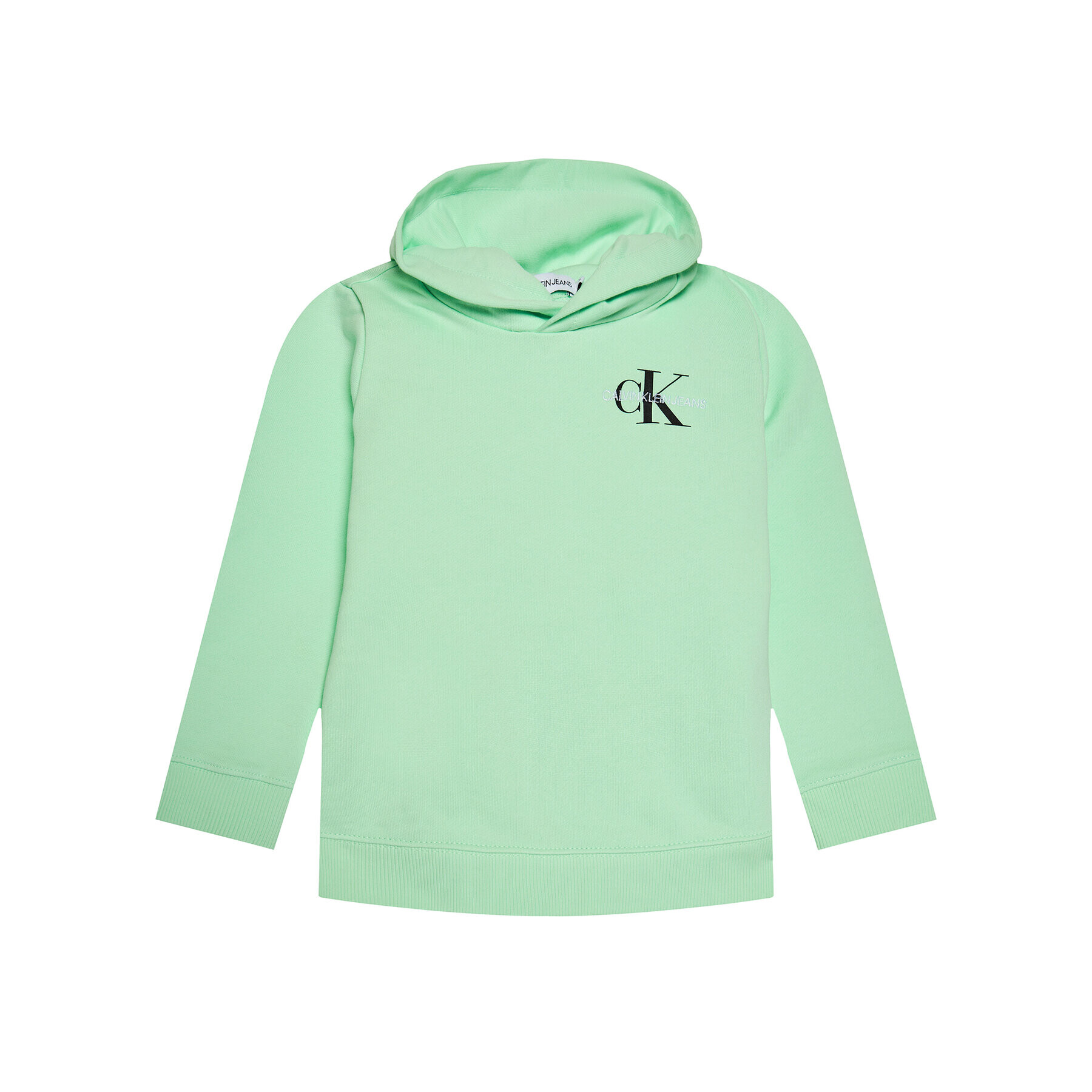 Calvin Klein Jeans Bluză Unisex Smal Monogram IU0IU00164 Verde Regular Fit - Pled.ro