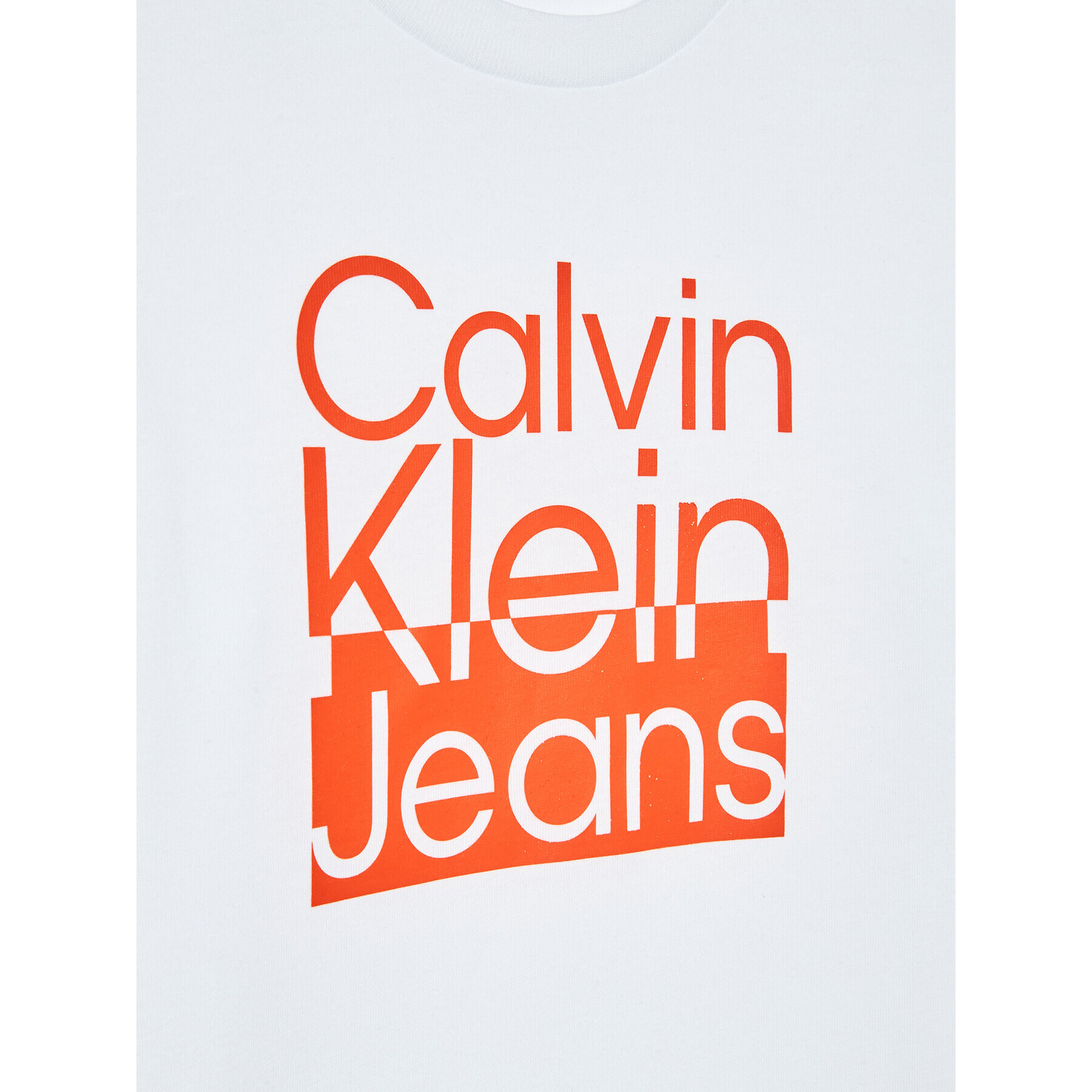 Calvin Klein Jeans Bluză Box Logo IB0IB01451 Alb Regular Fit - Pled.ro