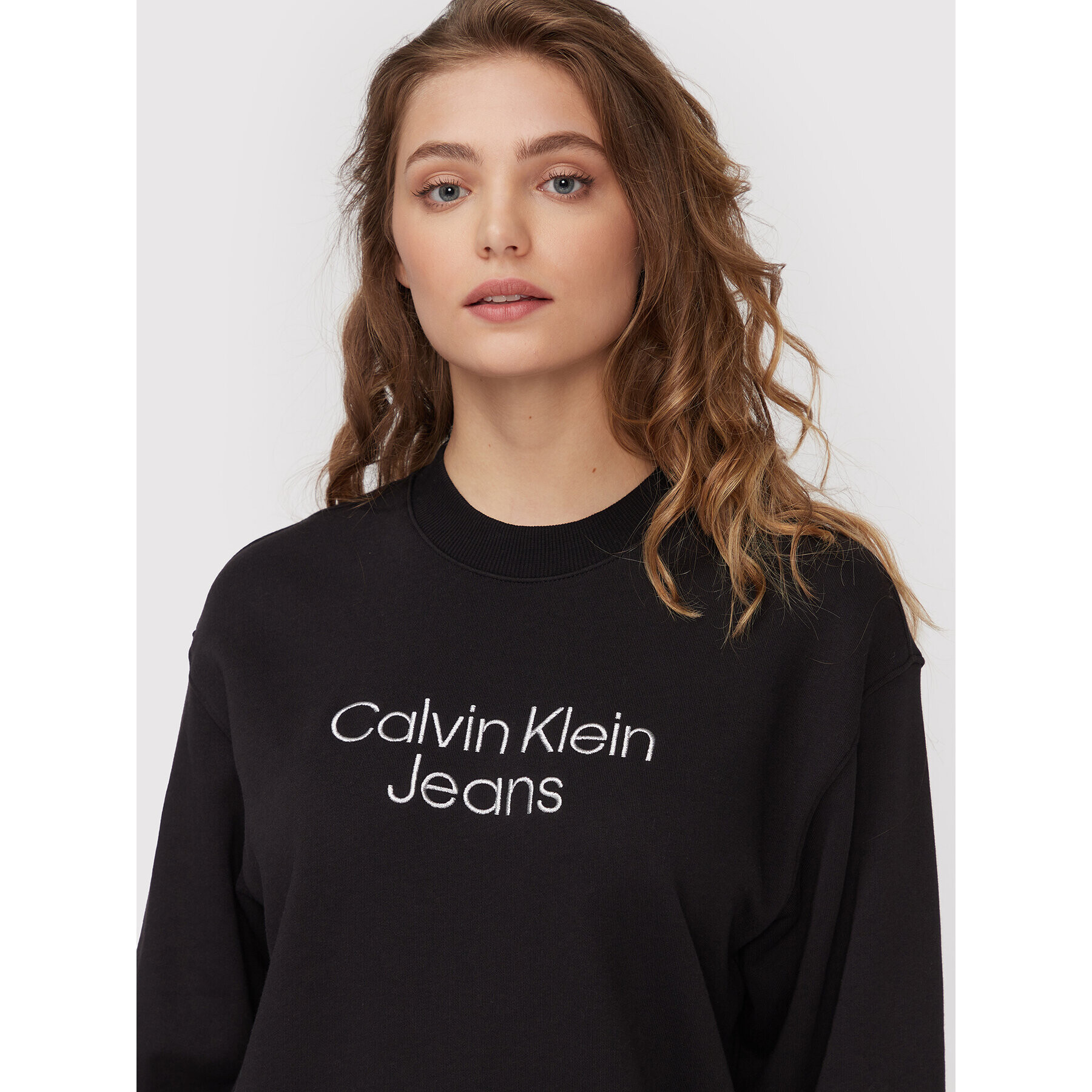 Calvin Klein Jeans Bluză J20J218729 Negru Regular Fit - Pled.ro