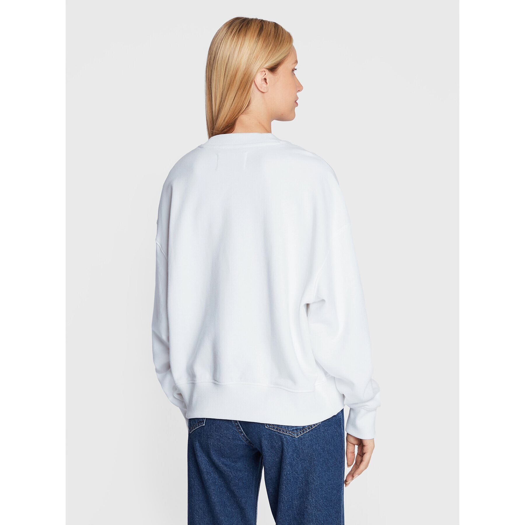 Calvin Klein Jeans Bluză J20J218985 Alb Relaxed Fit - Pled.ro