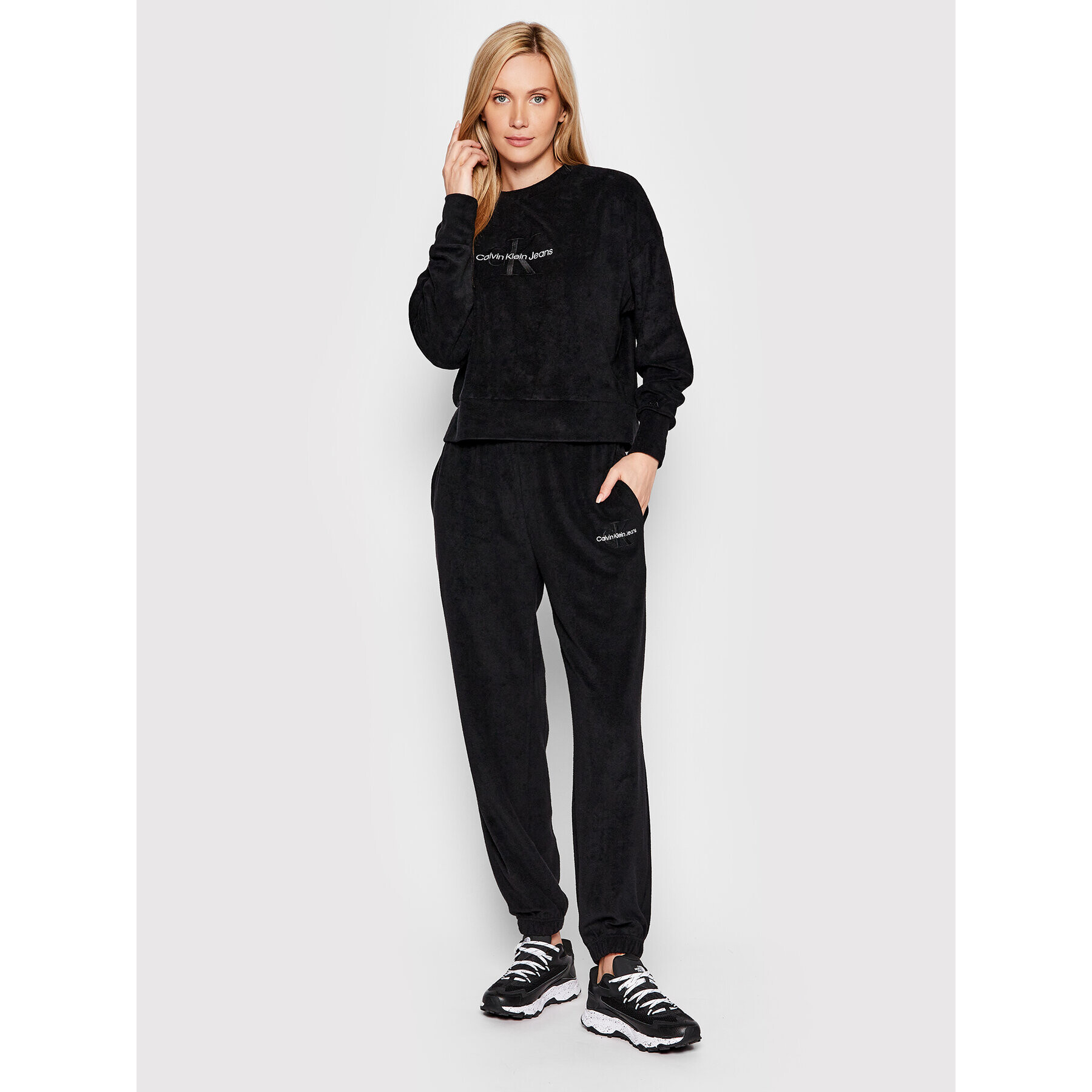 Calvin Klein Jeans Bluză J20J218991 Negru Relaxed Fit - Pled.ro