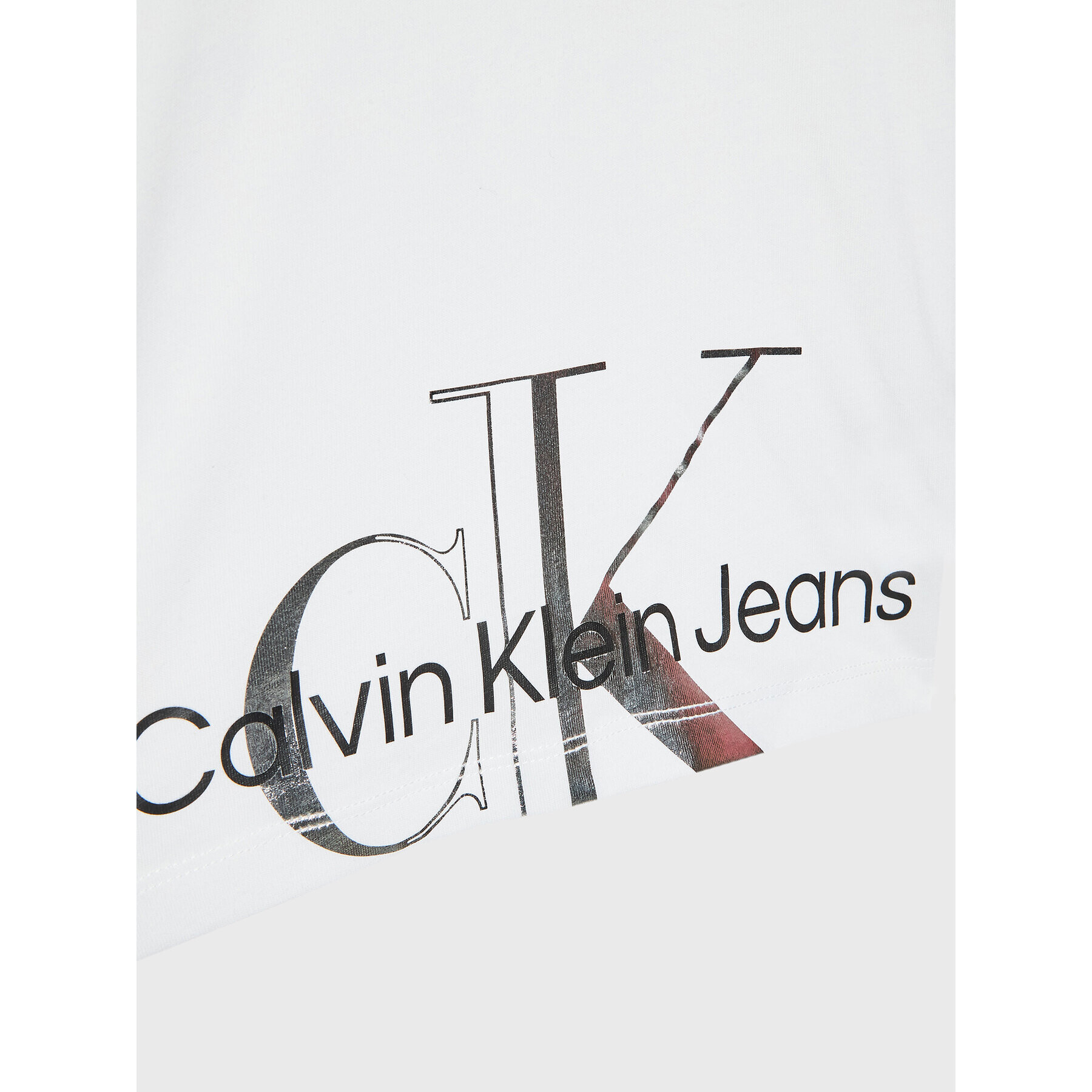 Calvin Klein Jeans Bluză Metallic IG0IG01543 Alb Regular Fit - Pled.ro