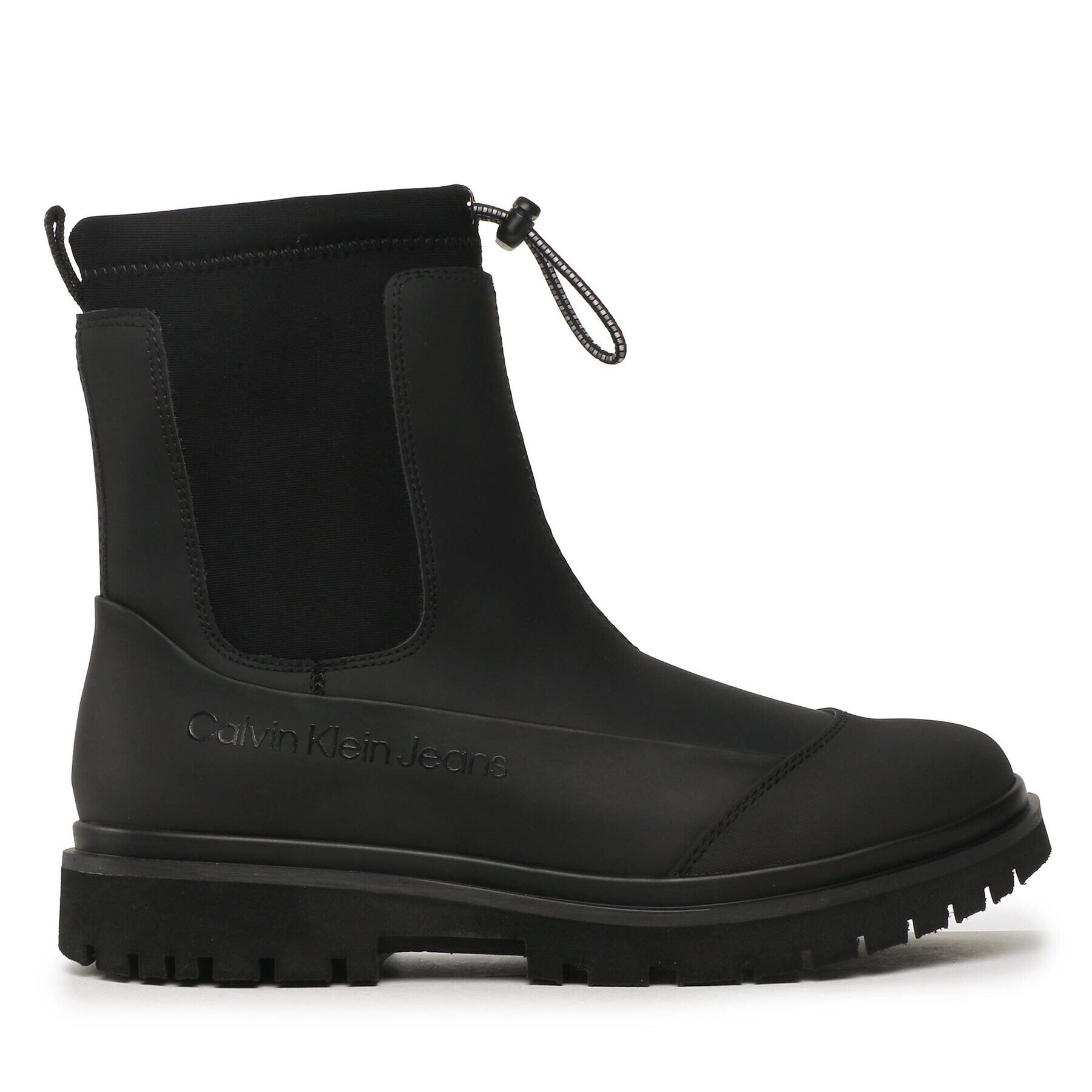 Calvin Klein Jeans Botine Chunky Combat Chelsea Boot Rub YW0YW01065 Negru - Pled.ro