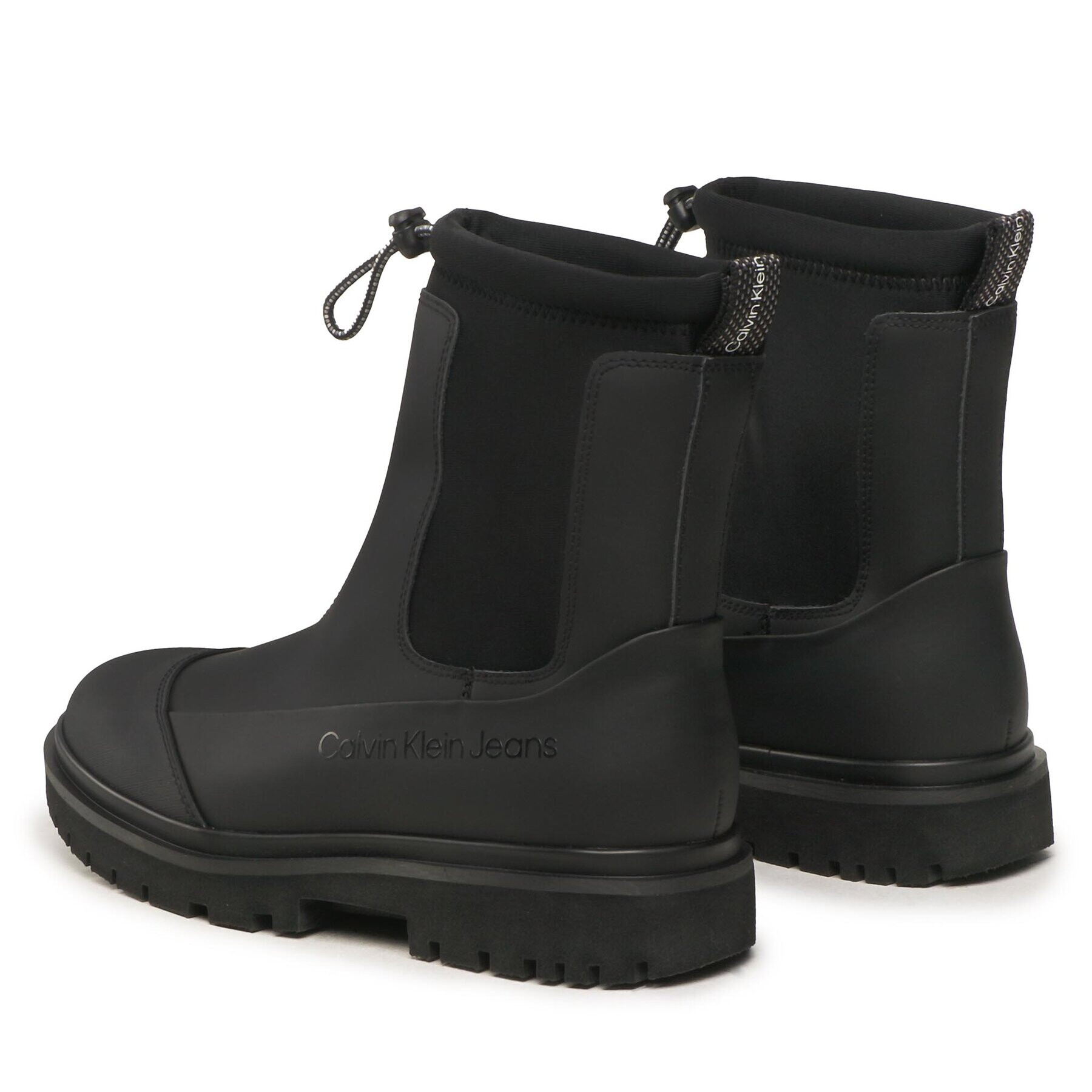 Calvin Klein Jeans Botine Chunky Combat Chelsea Boot Rub YW0YW01065 Negru - Pled.ro