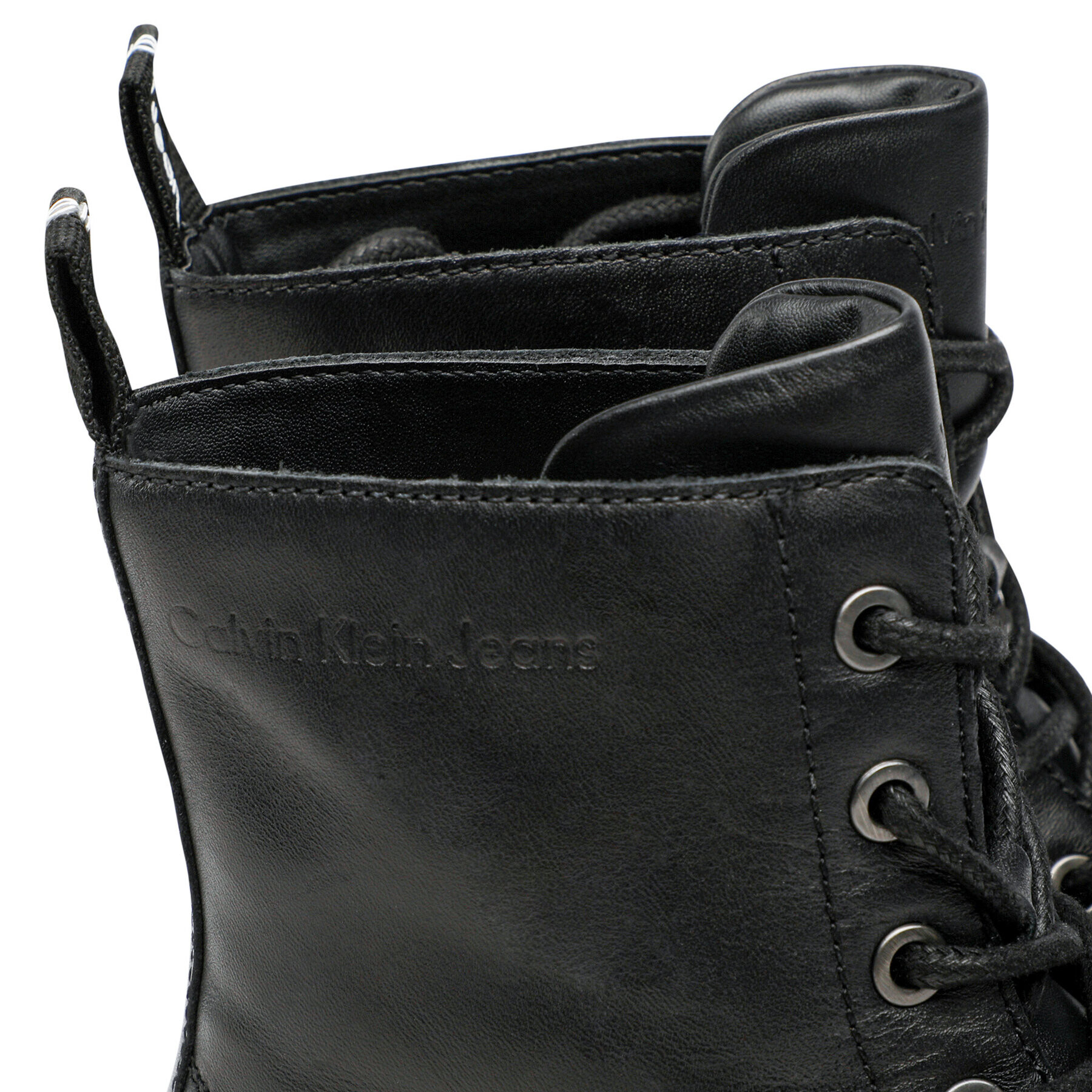 Calvin Klein Jeans Botine Chunky Combat Laceup Boot YW0YW00835 Negru - Pled.ro