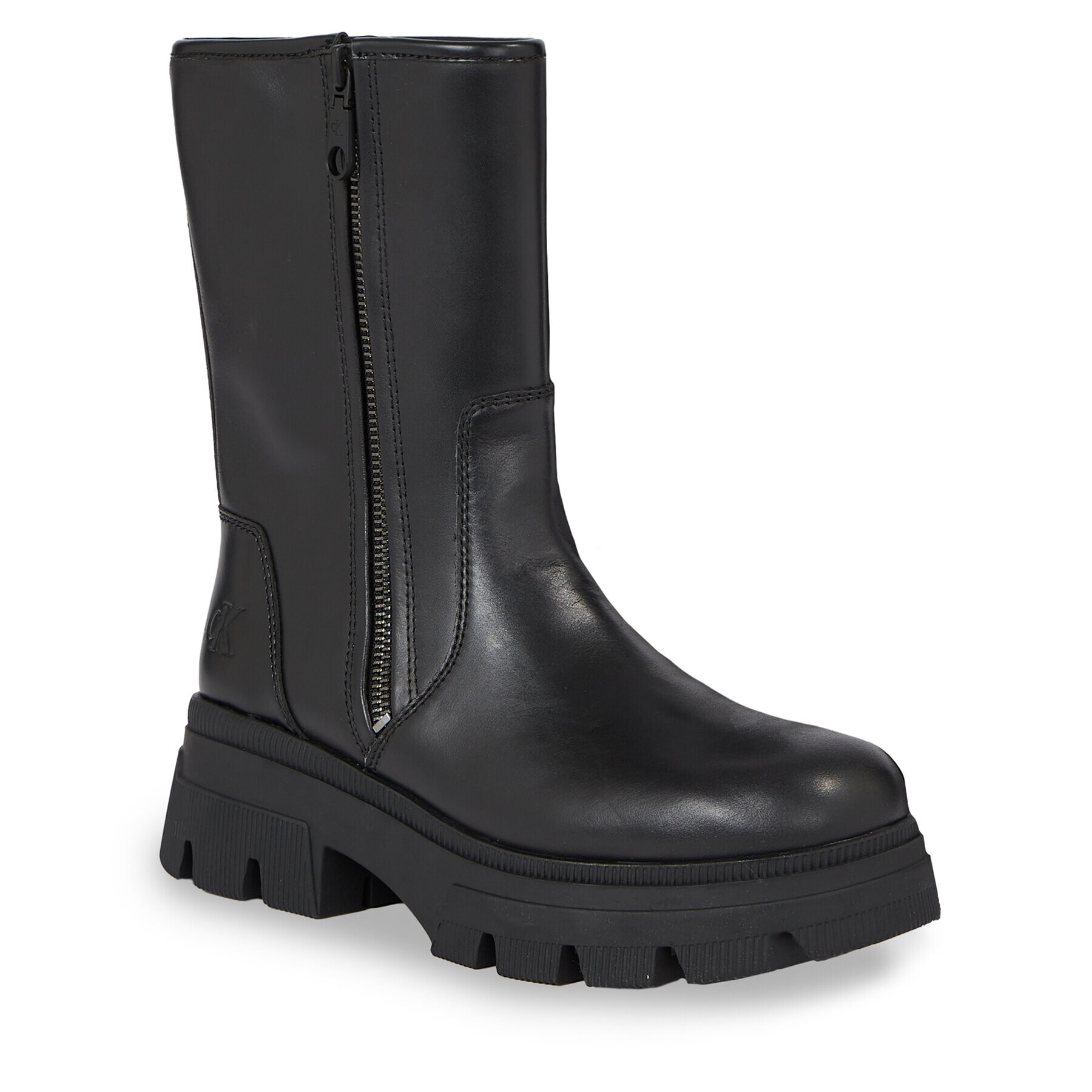 Calvin Klein Jeans Botine Chunky Combat Zip Boot Wn YW0YW01109 Negru - Pled.ro