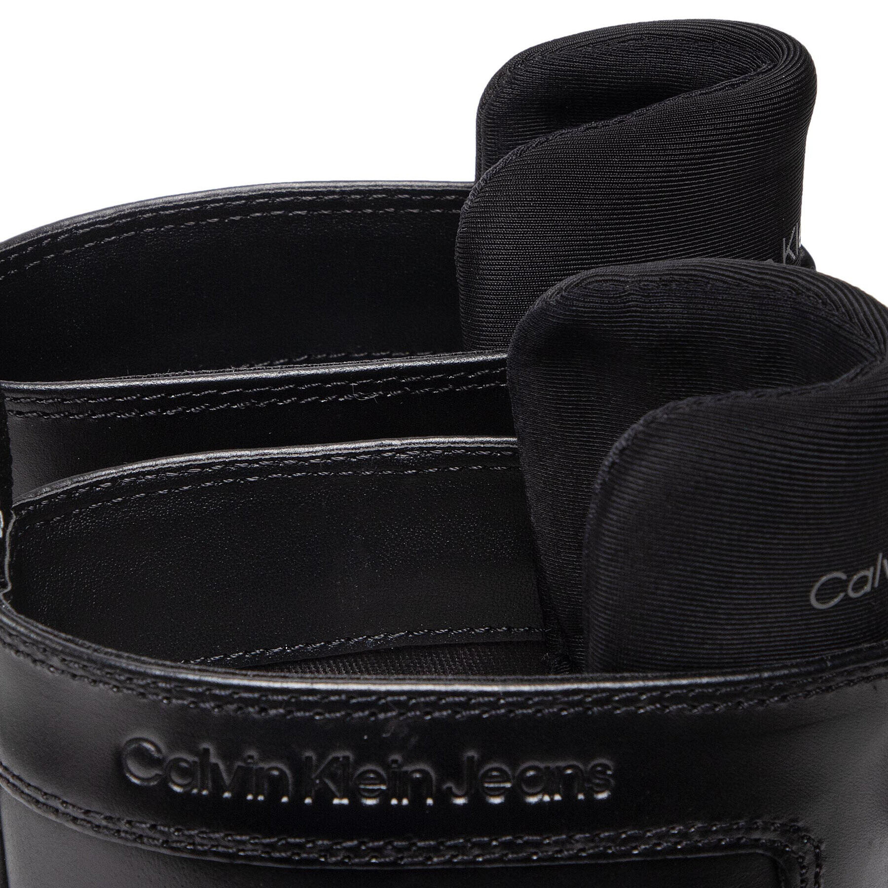 Calvin Klein Jeans Botine Chunky Heeled Boot W/Zip YW0YW00728 Negru - Pled.ro