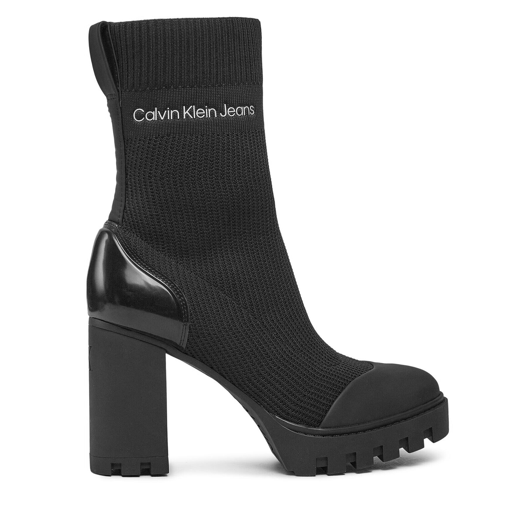 Calvin Klein Jeans Botine Platform Knit Sock Knit Wn YW0YW01196 Negru - Pled.ro