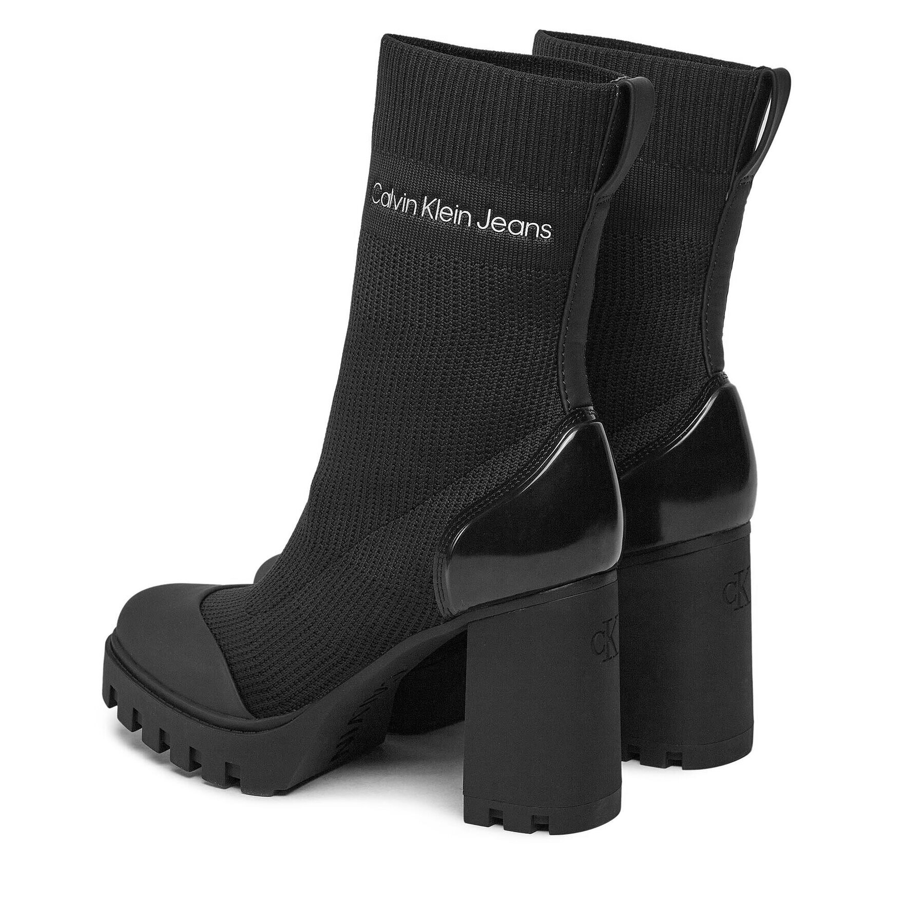 Calvin Klein Jeans Botine Platform Knit Sock Knit Wn YW0YW01196 Negru - Pled.ro