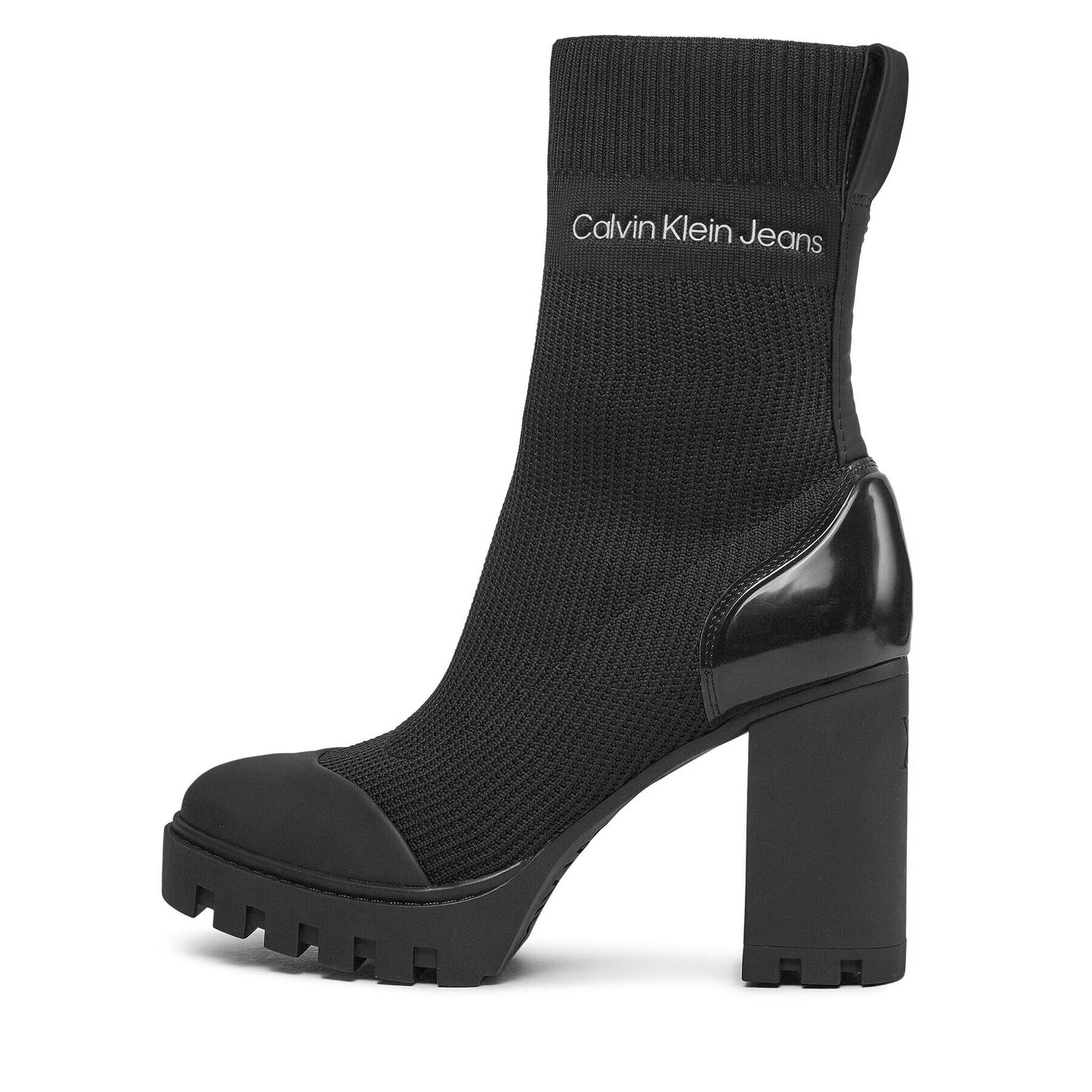 Calvin Klein Jeans Botine Platform Knit Sock Knit Wn YW0YW01196 Negru - Pled.ro