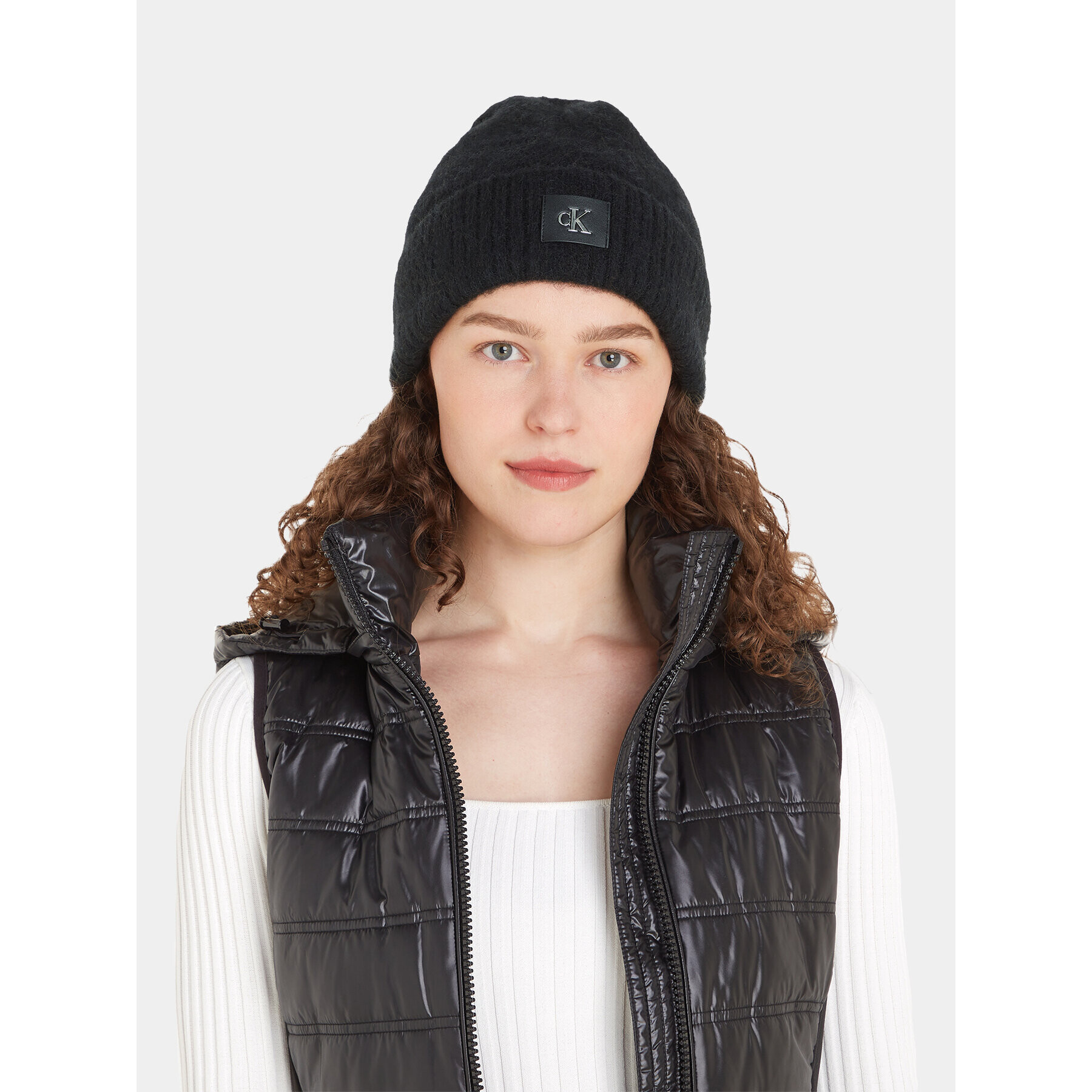 Calvin Klein Jeans Căciulă Minimal Monogram Beanie K60K611257 Negru - Pled.ro