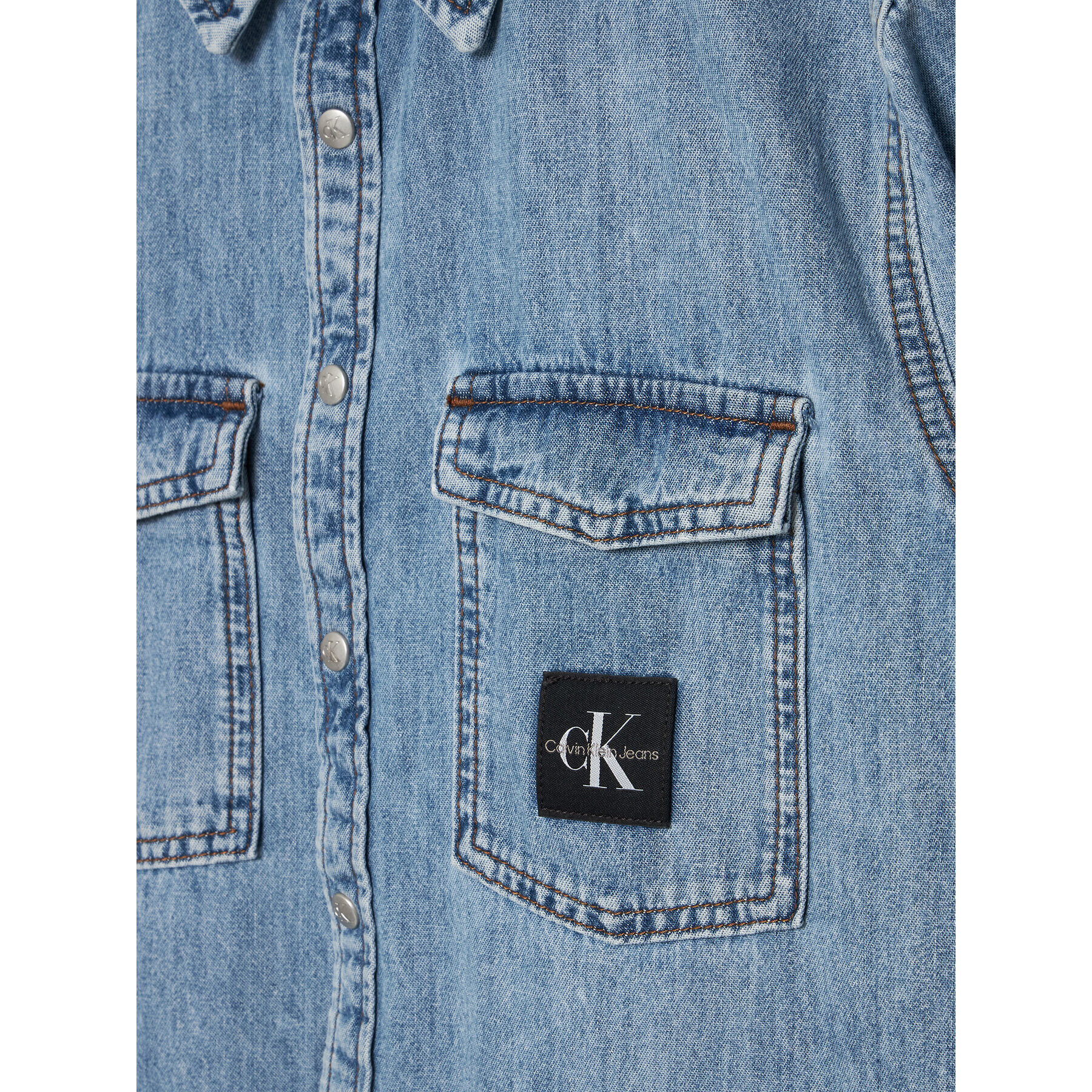 Calvin Klein Jeans cămașă de blugi IB0IB01195 Albastru Relaxed Fit - Pled.ro