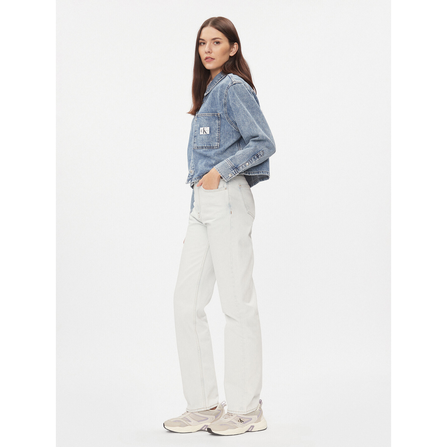 Calvin Klein Jeans cămașă de blugi Dad J20J222477 Albastru Relaxed Fit - Pled.ro