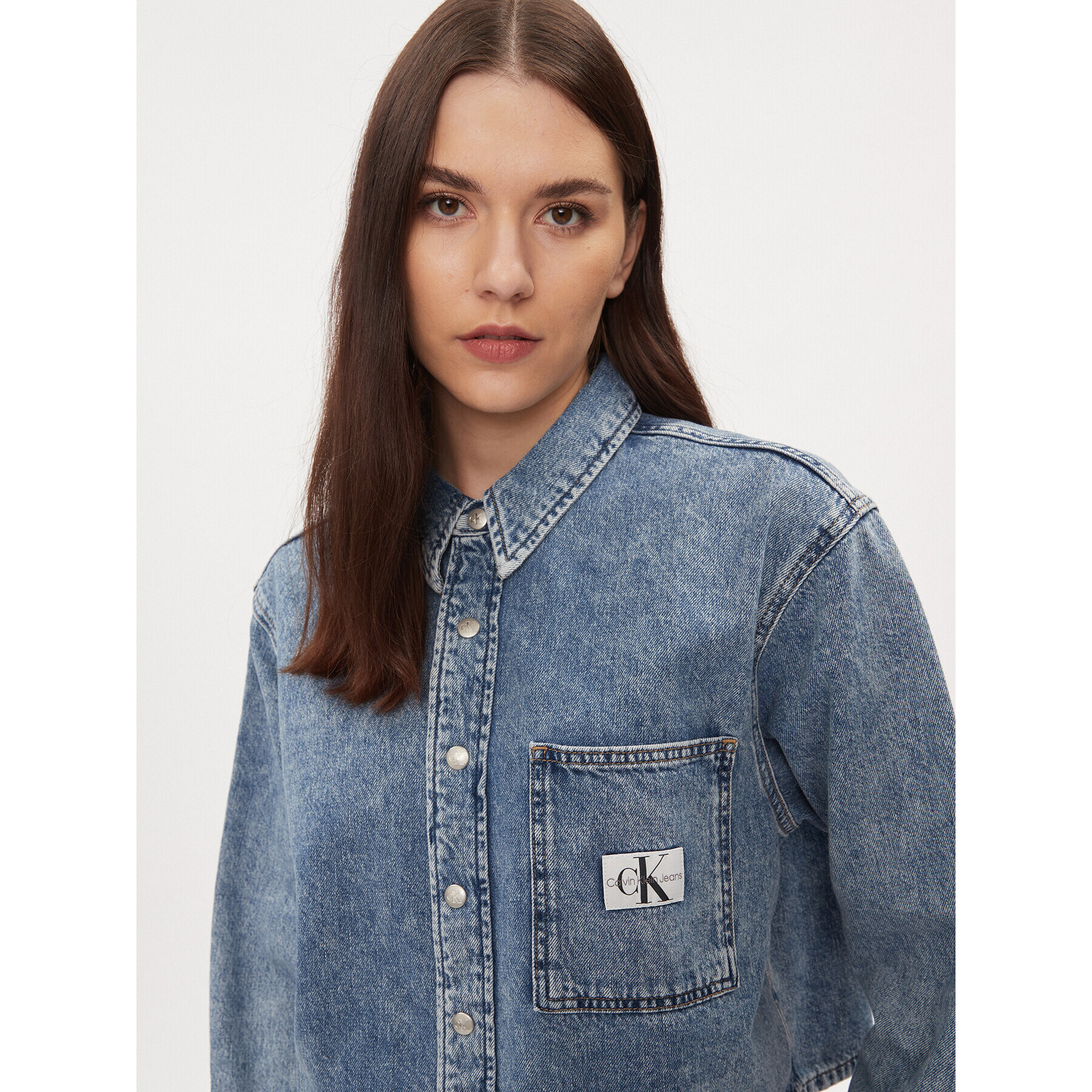 Calvin Klein Jeans cămașă de blugi Dad J20J222477 Albastru Relaxed Fit - Pled.ro