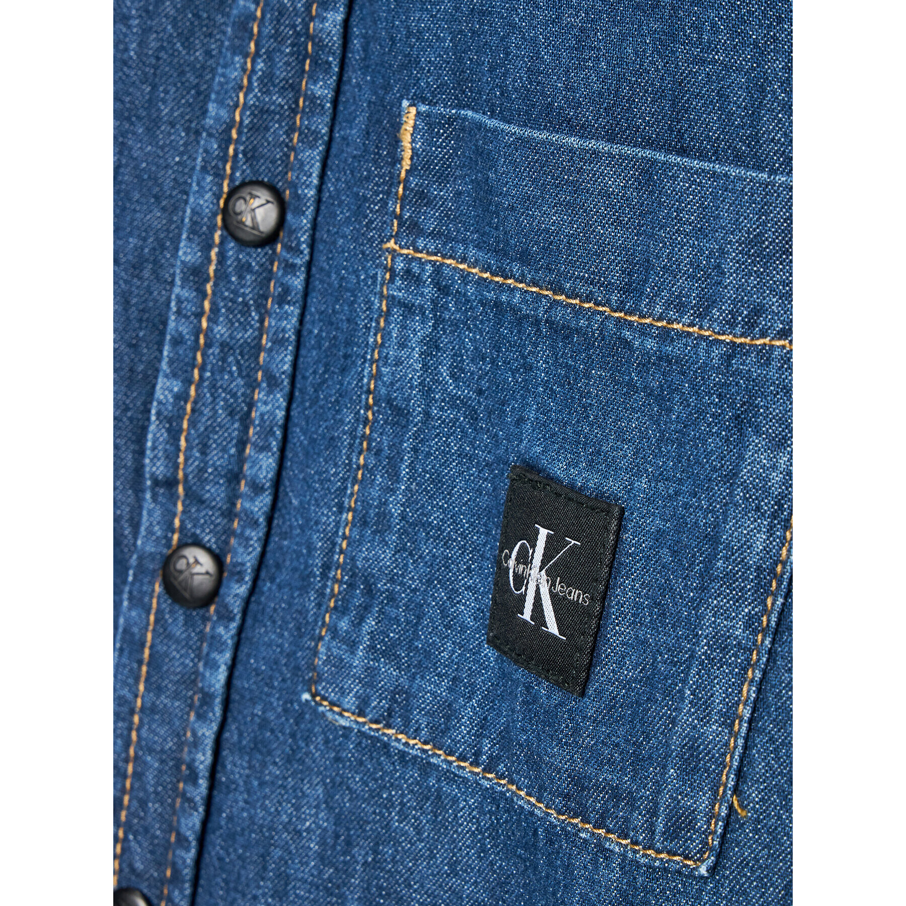 Calvin Klein Jeans cămașă de blugi IB0IB01369 Albastru Regular Fit - Pled.ro