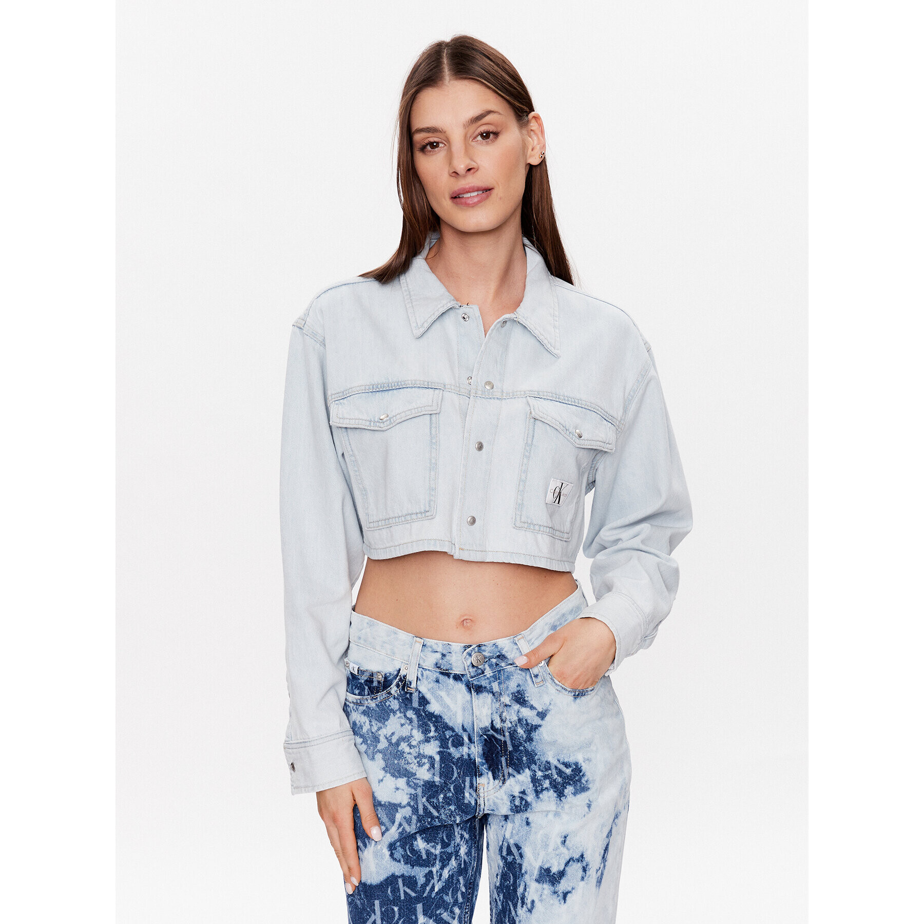 Calvin Klein Jeans cămașă de blugi J20J220651 Albastru Regular Fit - Pled.ro