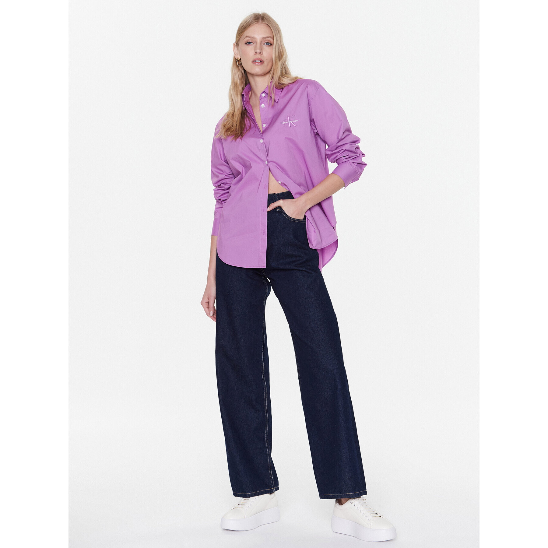 Calvin Klein Jeans Cămașă J20J220515 Violet Regular Fit - Pled.ro