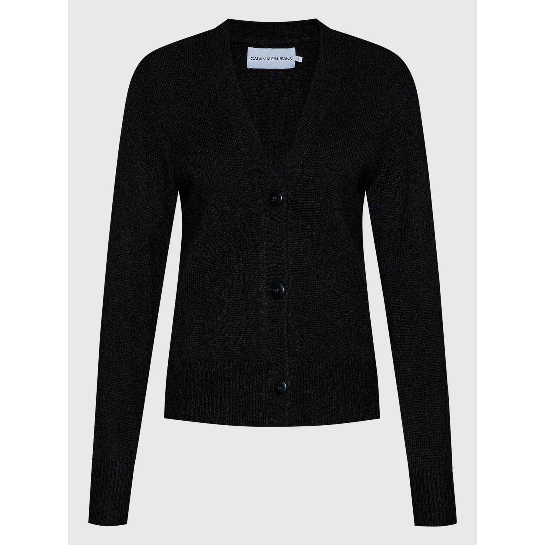 Calvin Klein Jeans Cardigan J20J217562 Negru Regular Fit - Pled.ro