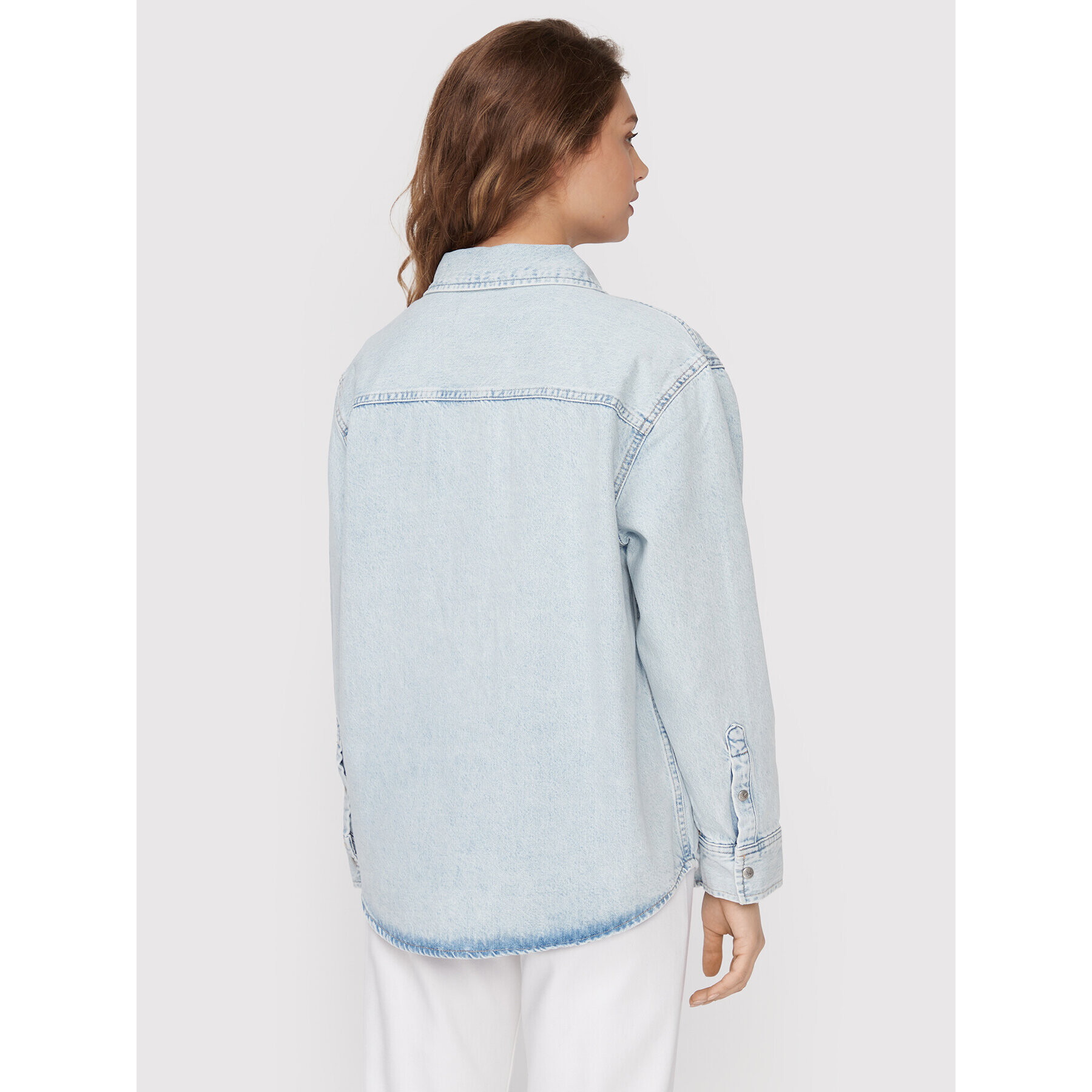 Calvin Klein Jeans cămașă de blugi J20J218490 Albastru Relaxed Fit - Pled.ro